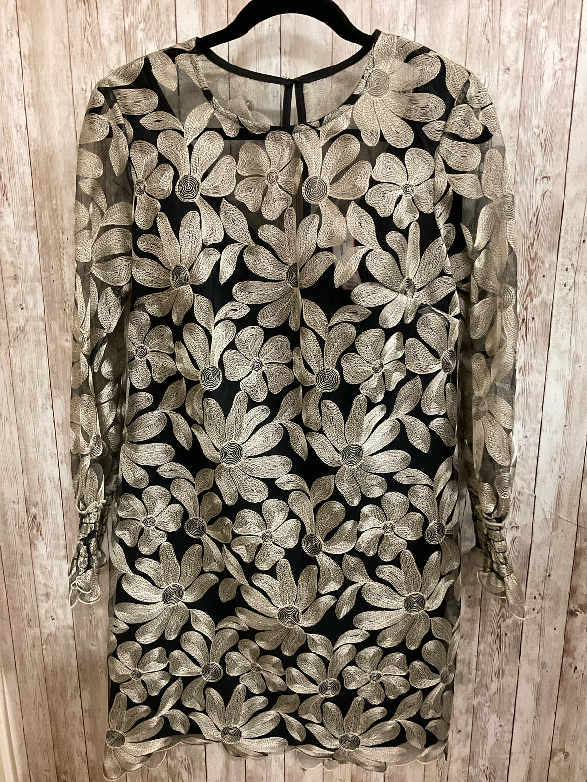 Size 6 TRINA TURK BLACK AND GOLD Dress