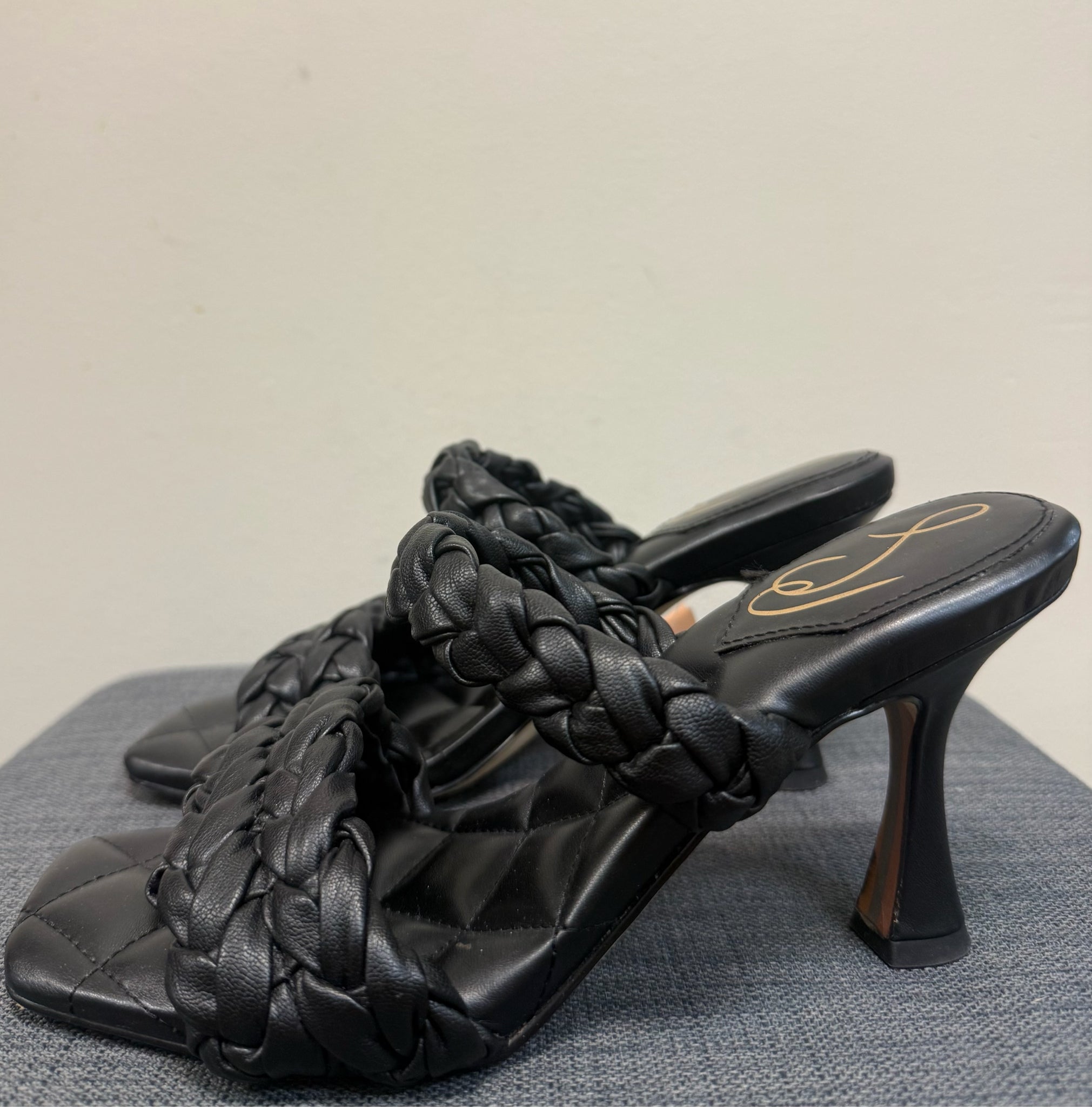 7.5 SAM EDELMAN Black Sandals