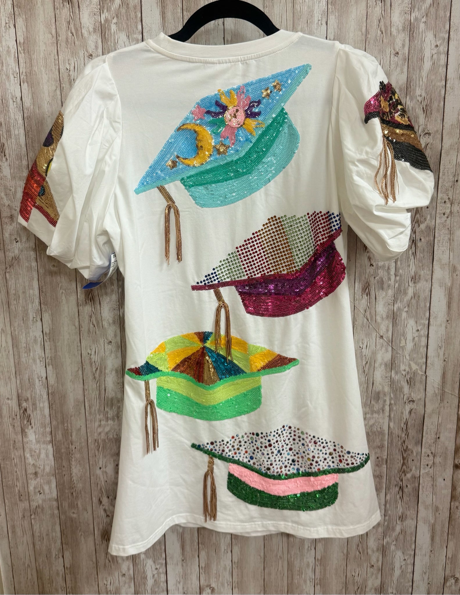 Size XS QUEEN OF SPARKLES WHITE MULTI Dress