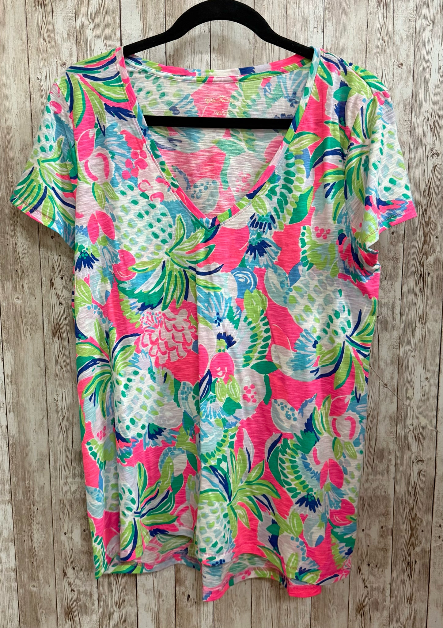 Size L LILLY PULITZER blue and pink Top