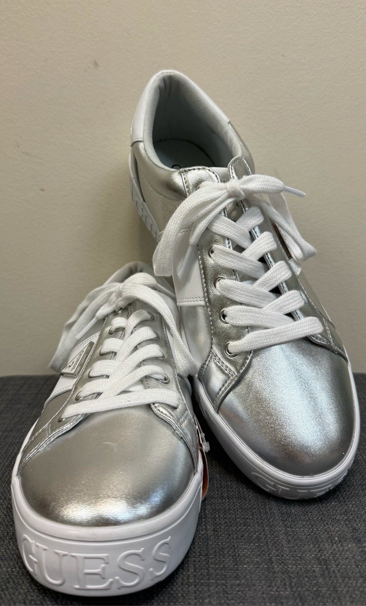 9.5 GUESS Silver SHOES