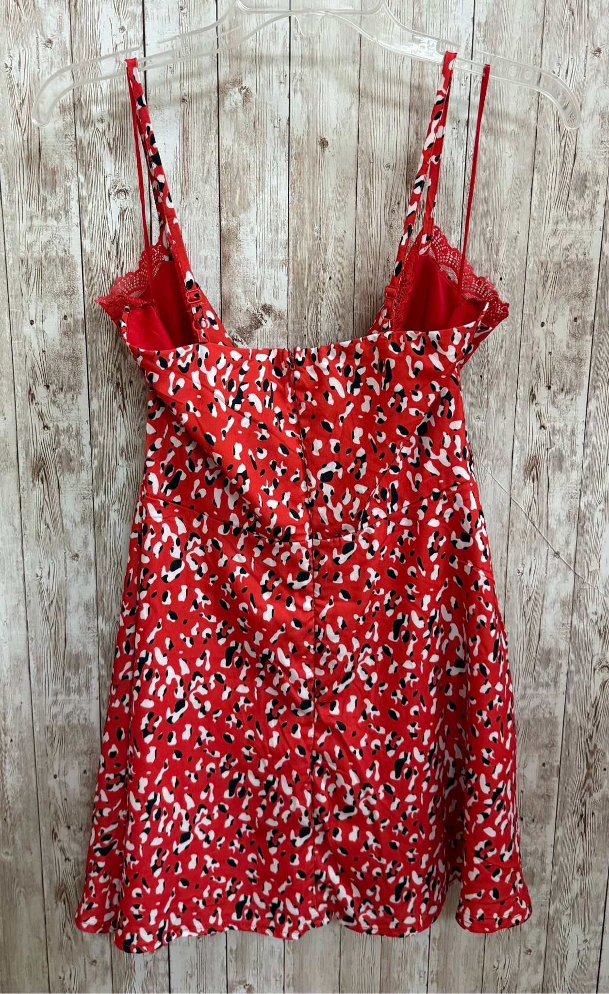 Size S SUPERDOWN Red Print Dress