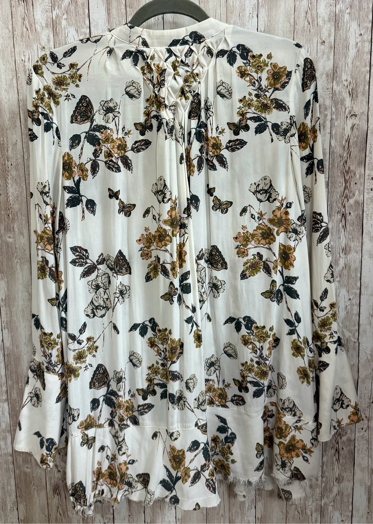 FREE PEOPLE CREAM FLORAL Women Size M Tunic