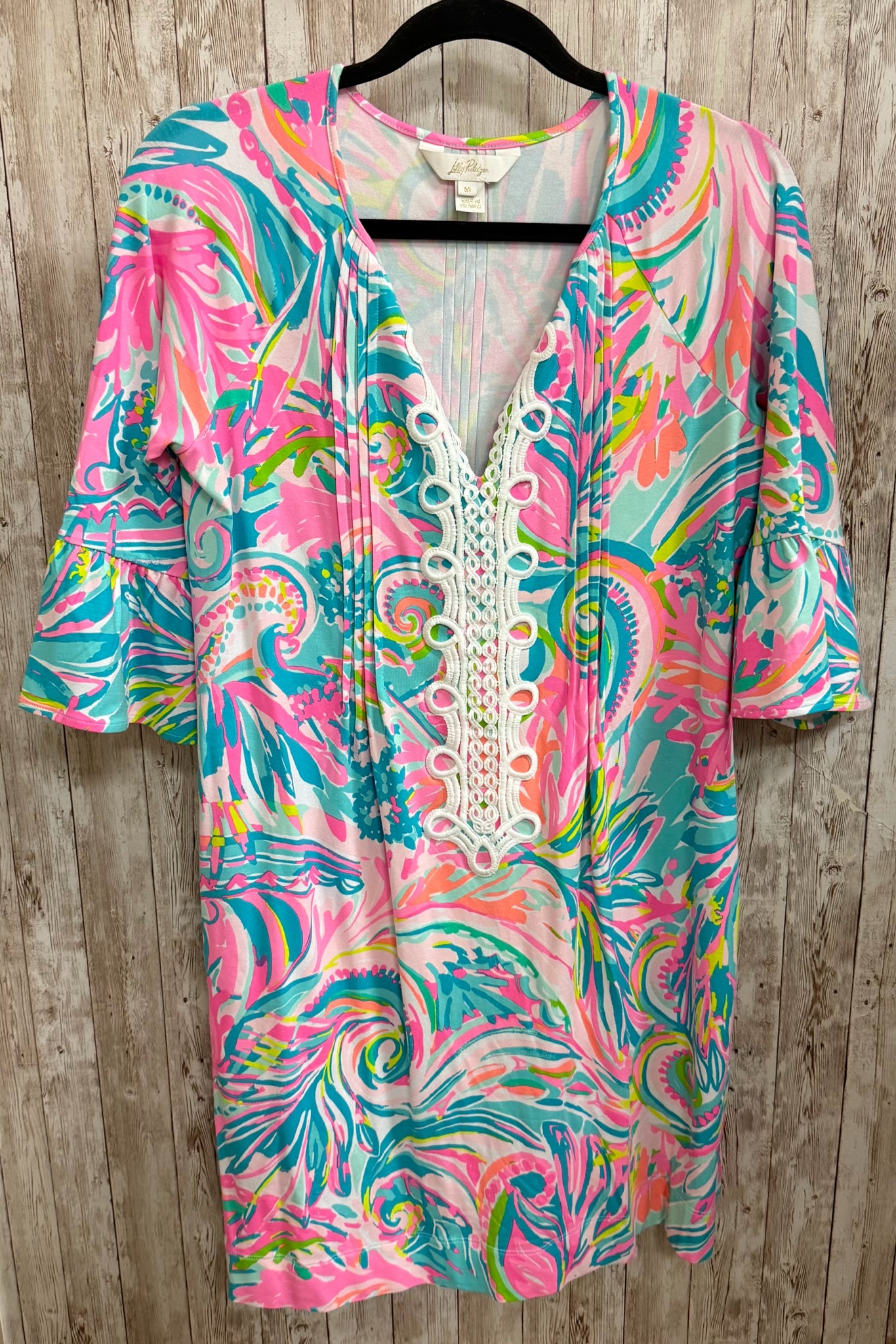 Size M LILLY PULITZER TURQUOISE AND PINK Dress