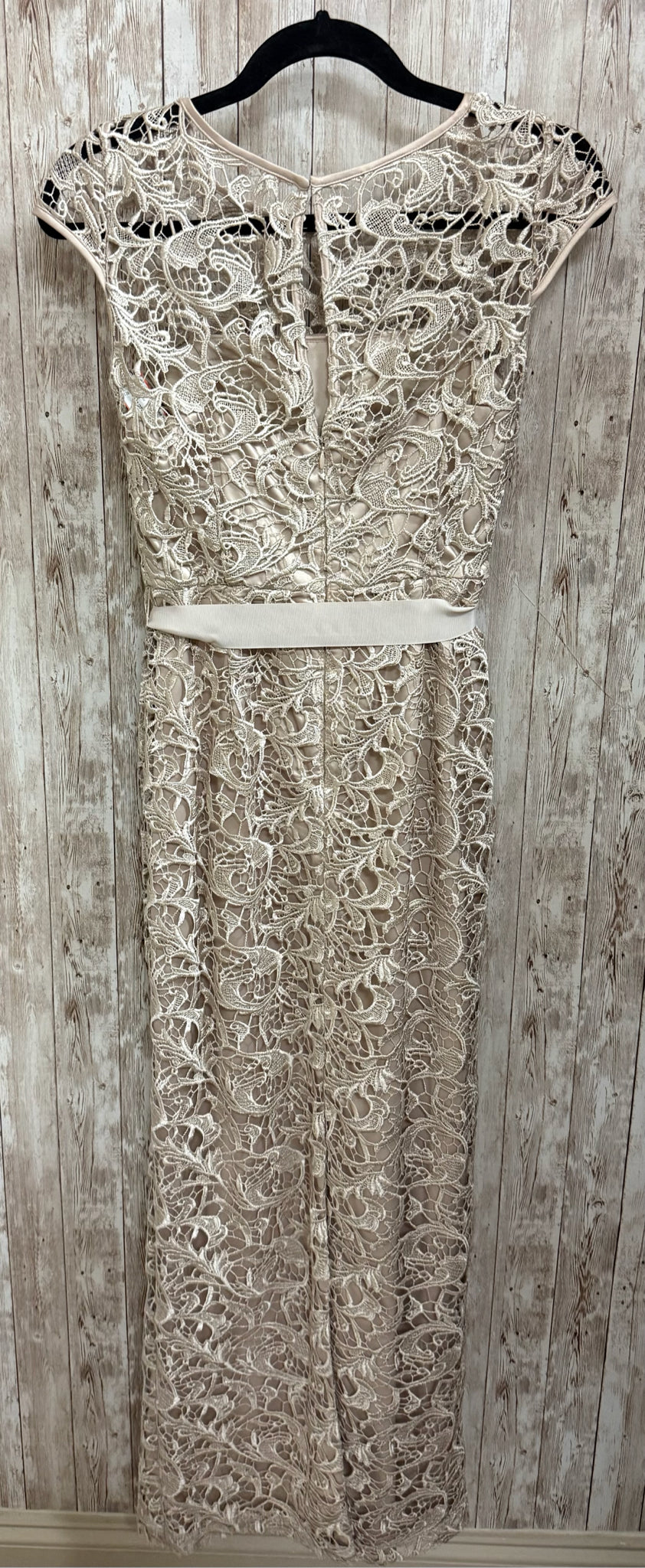 ADRIANNA PAPELL Size S CHAMPAGNE Dress