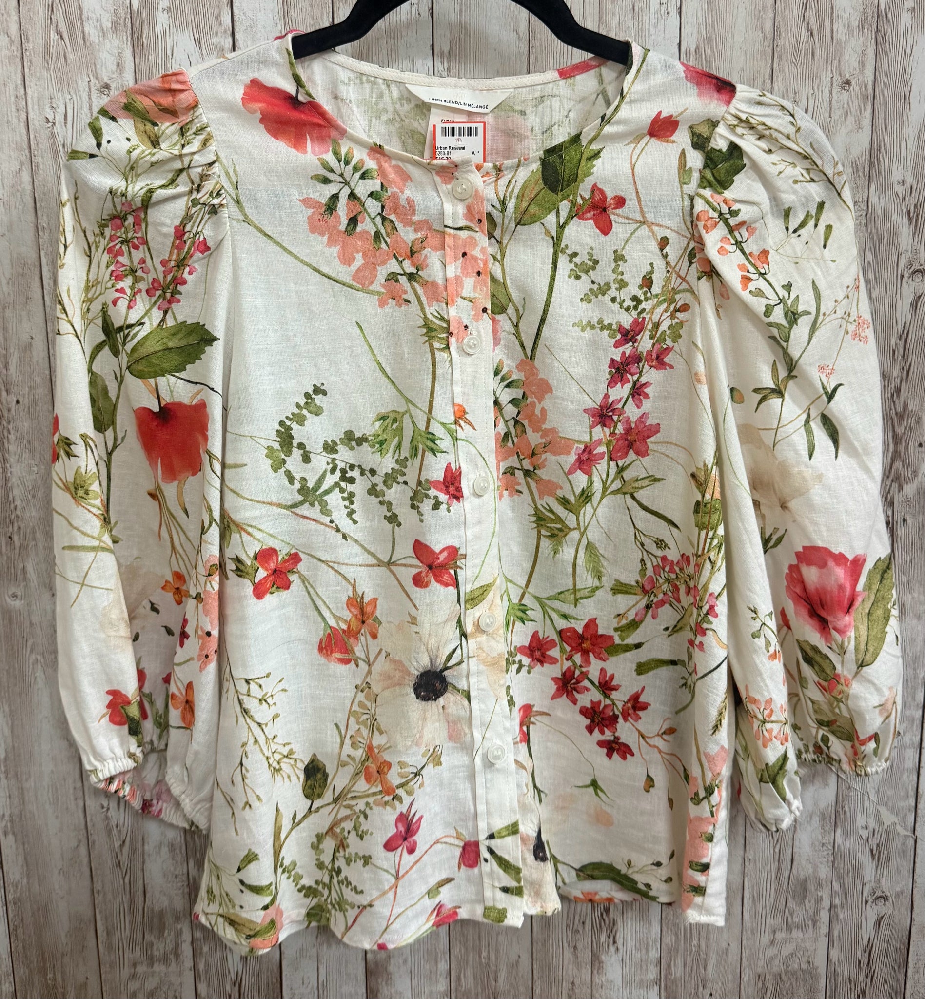 Size XS H & M WHITE FLORAL Top