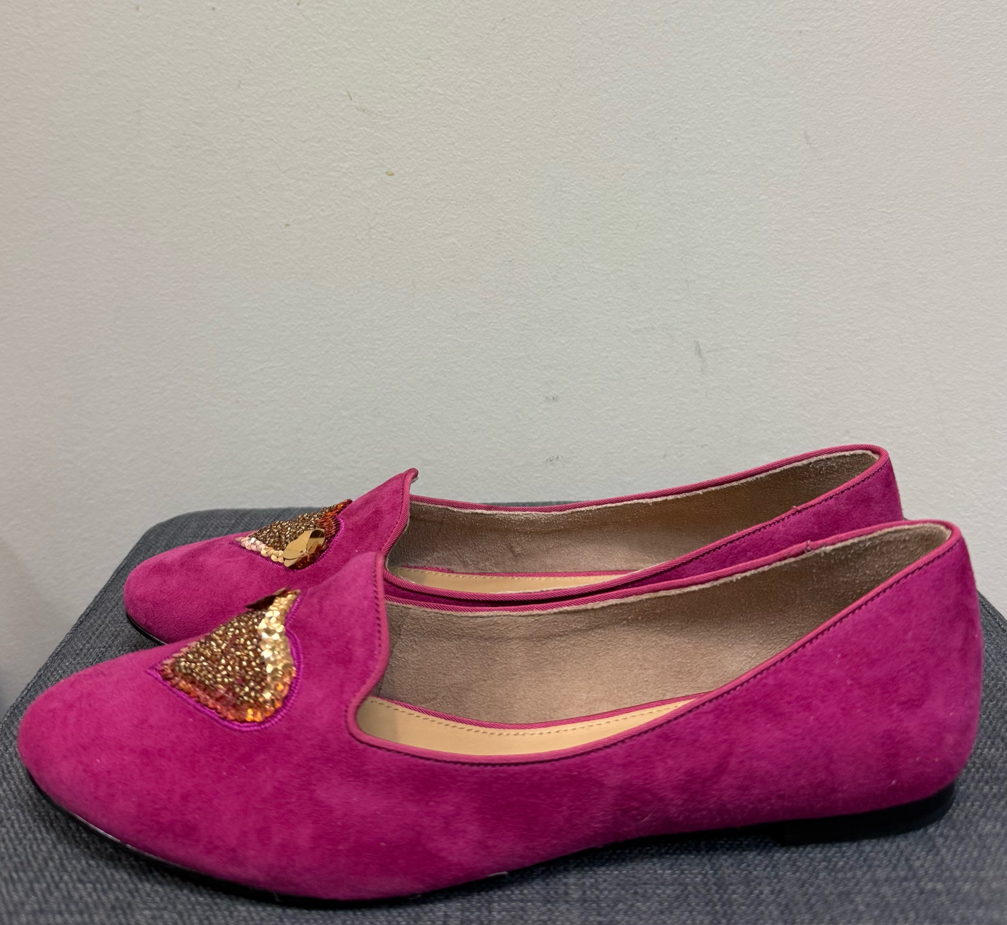 8 TALBOTS PINK SUEDE SHOES