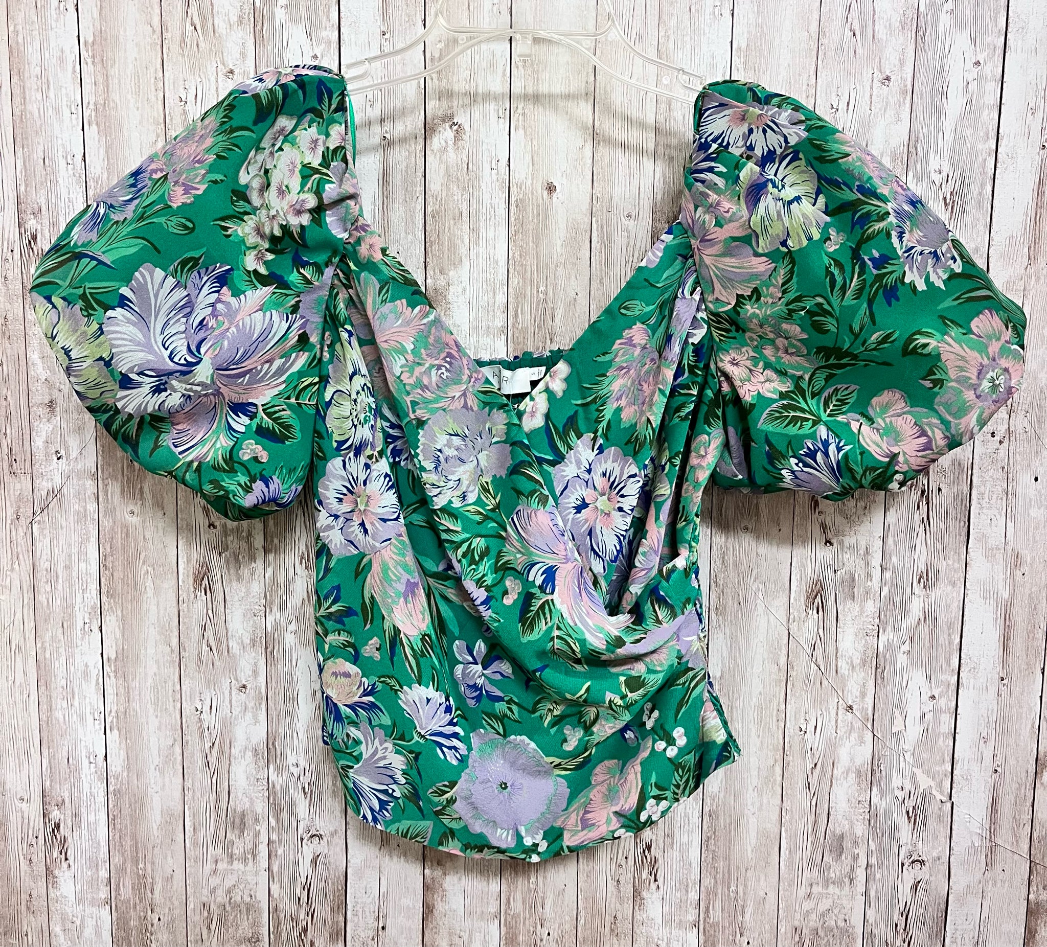 Size S ASTR Green Print Top