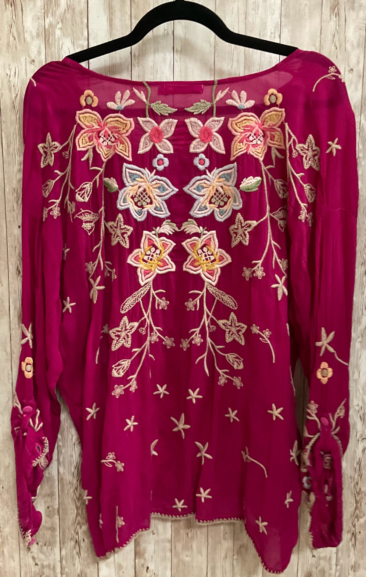 Size M JOHNNY WAS FUCHSIA Top