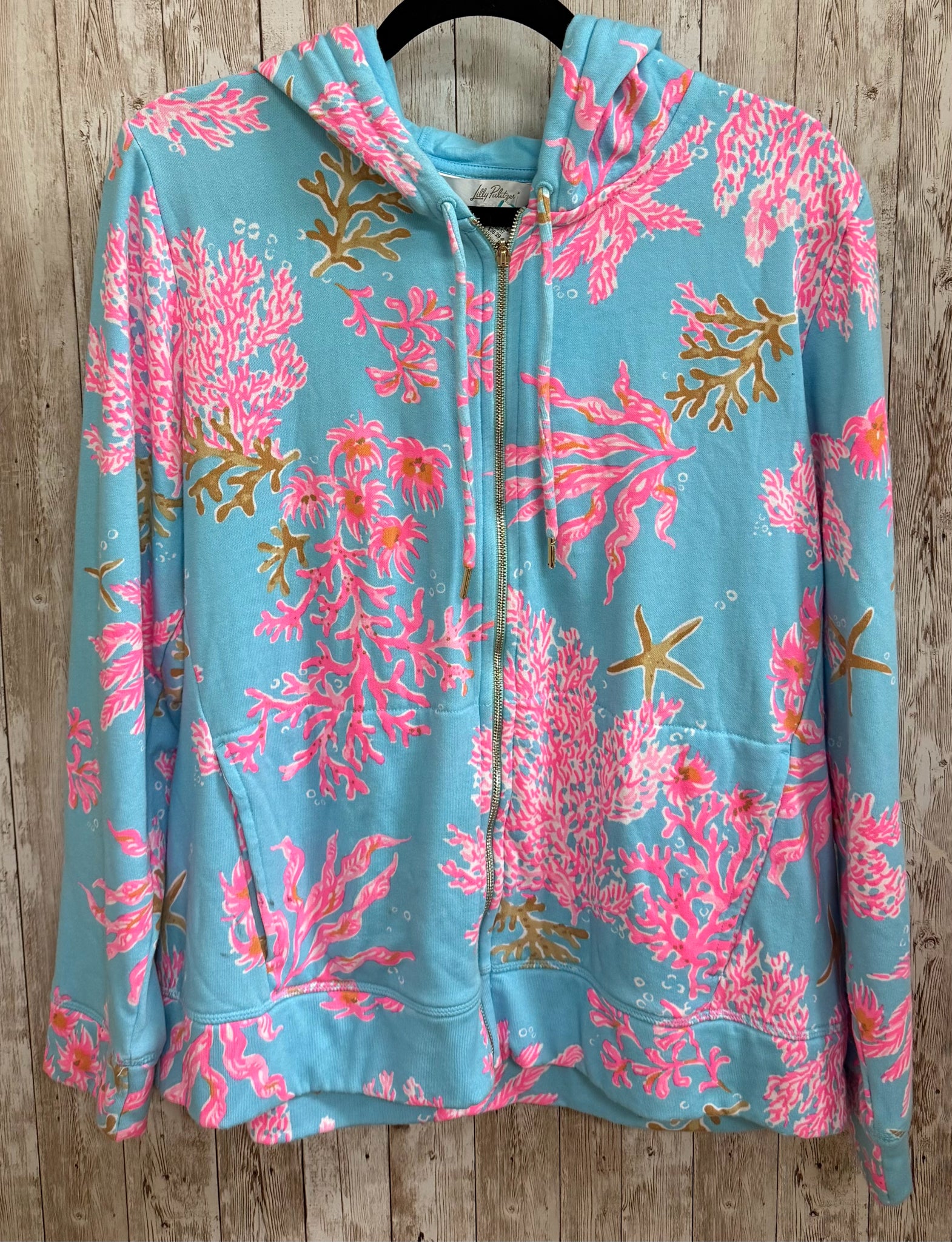 Size XL LILLY PULITZER BLUE AND PINK PRINT Top
