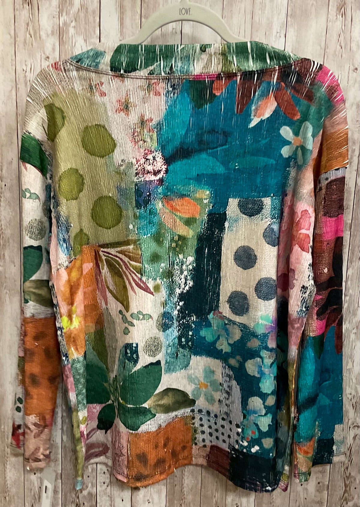 Size S JESS & JANE TAN AND GREEN Top