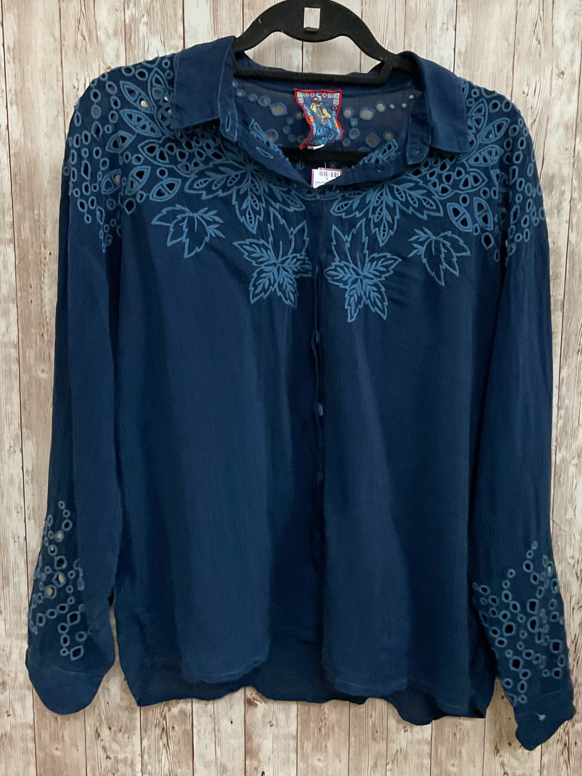 Size S JOHNNY WAS Blue Top