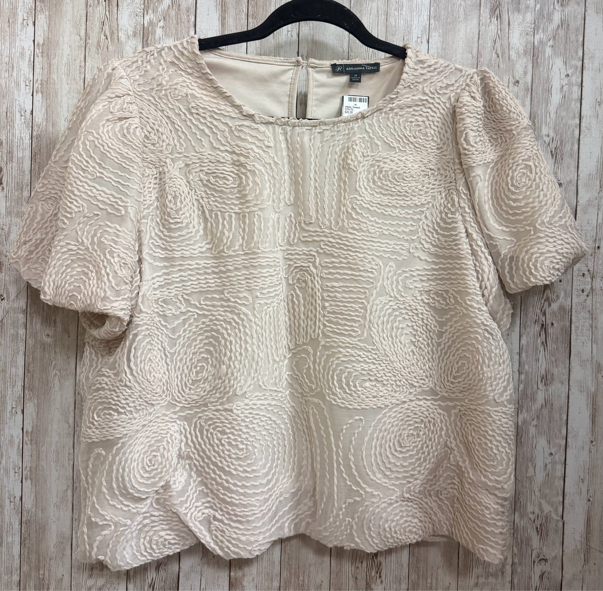 Size M ADRIANNA PAPELL SAND Top