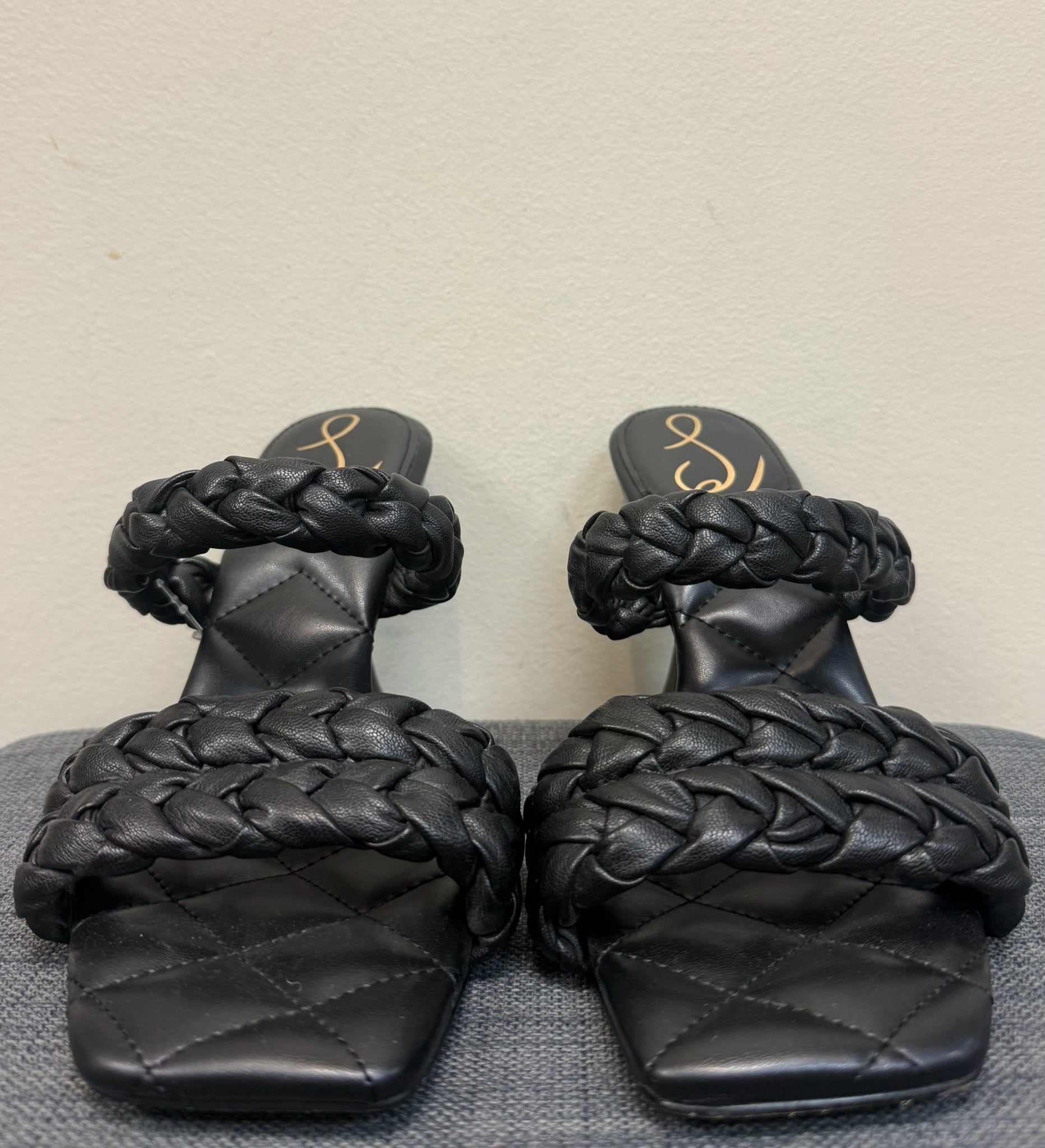 7.5 SAM EDELMAN Black Sandals