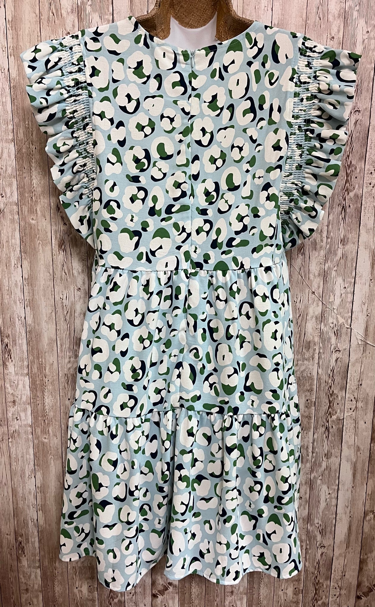 Size M MICHELLE MCDOWELL Blue Print Dress