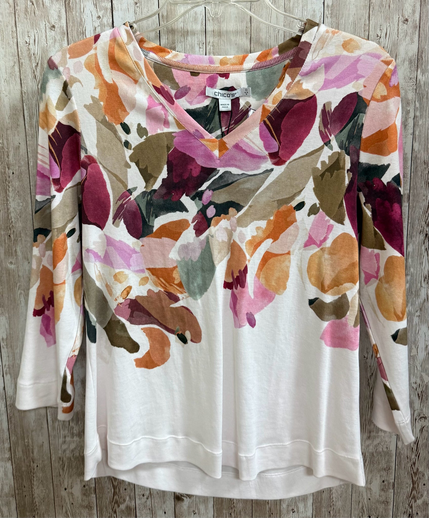 Size S CHICO'S MULTICOLOR FLORAL Top