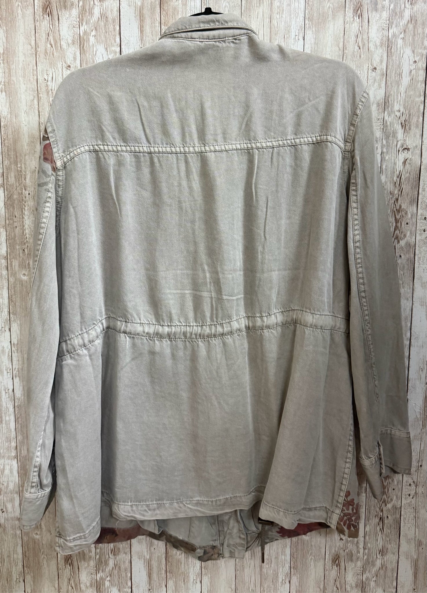 SUNDANCE Size L TAUPE FLORAL Jacket