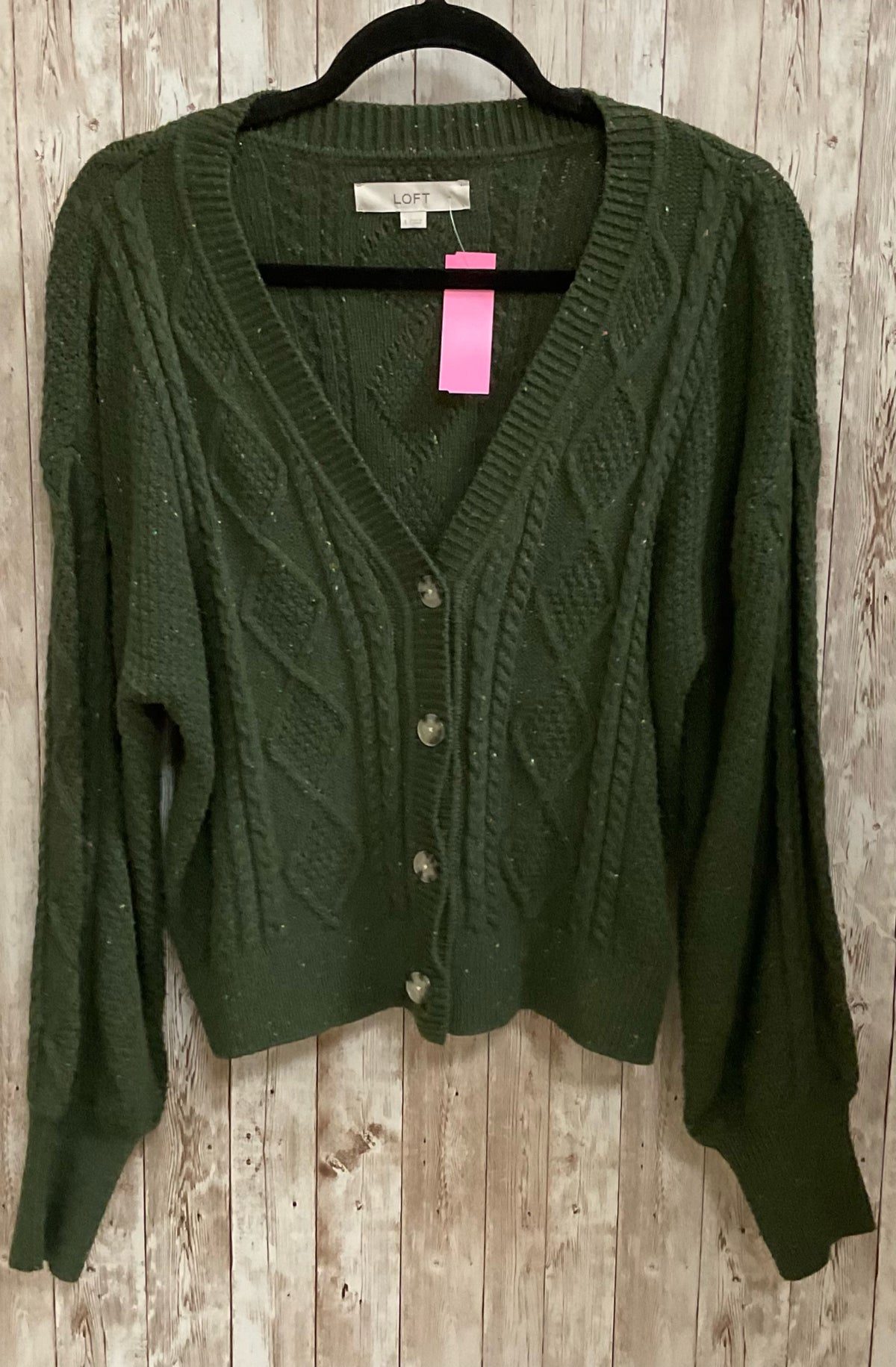Size L LOFT Olive Cardigan