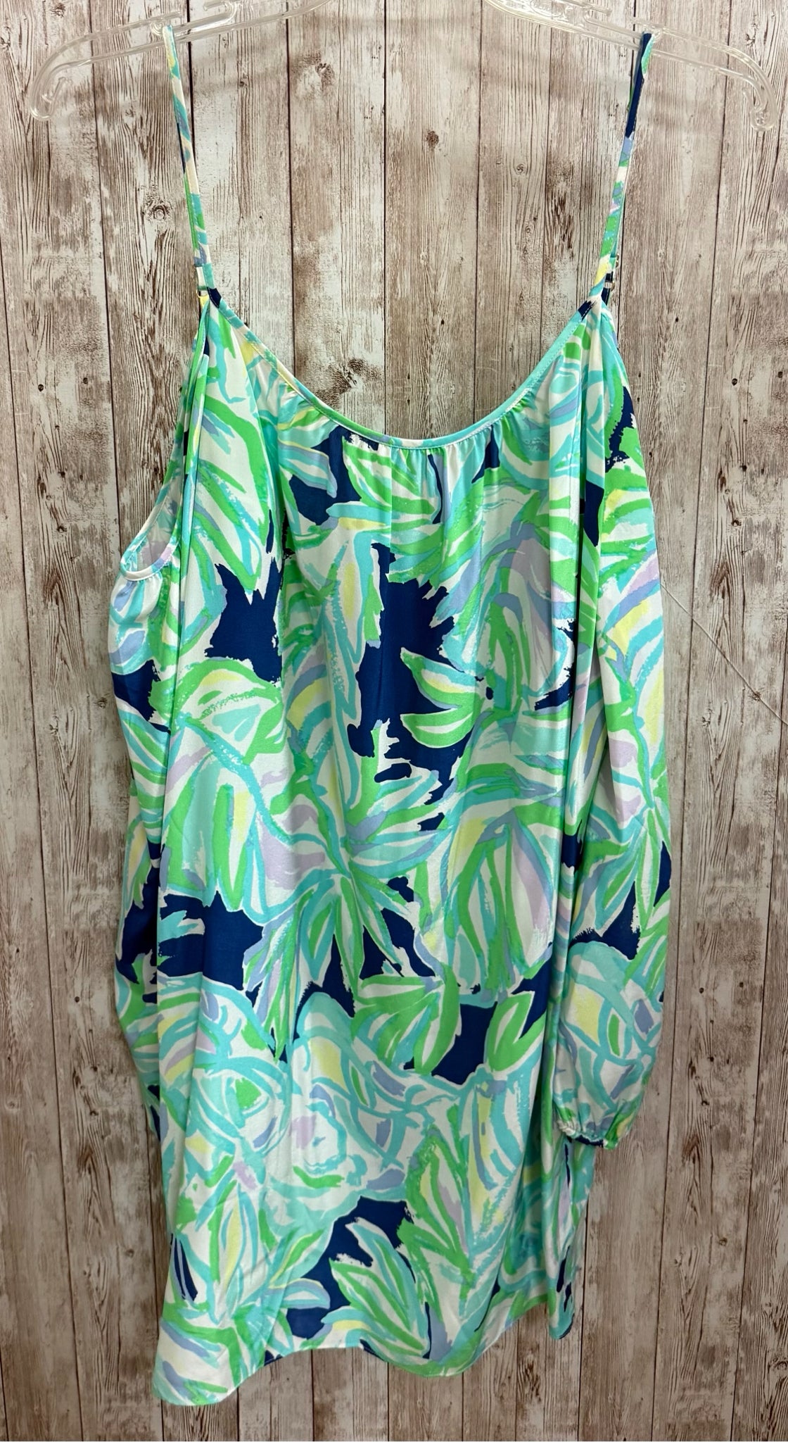 LILLY PULITZER GREEN AND BLUE PRINT Women Size M Tunic