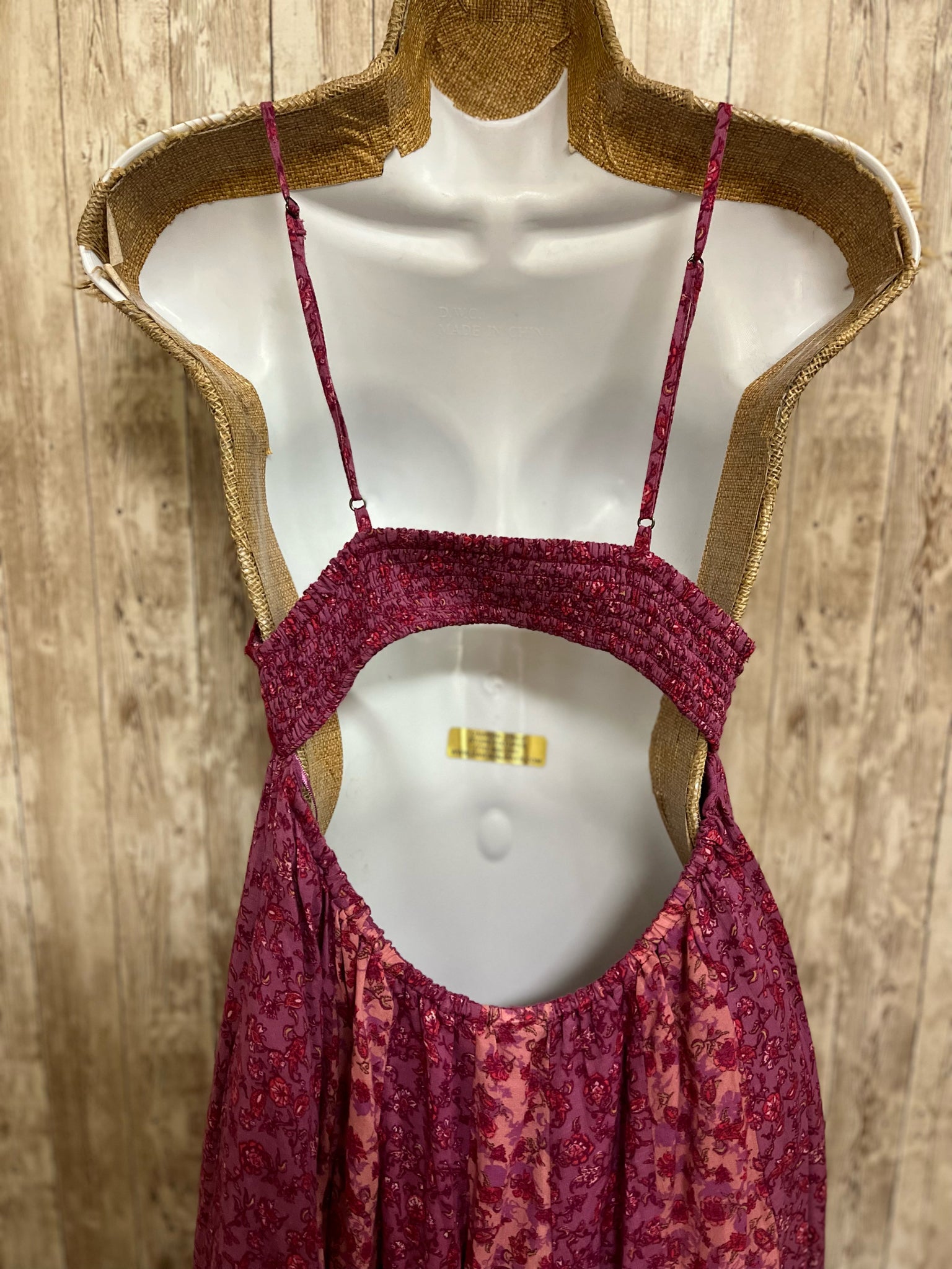FREE PEOPLE Size M PURPLE AND RASPBERRY FLORAL Dress