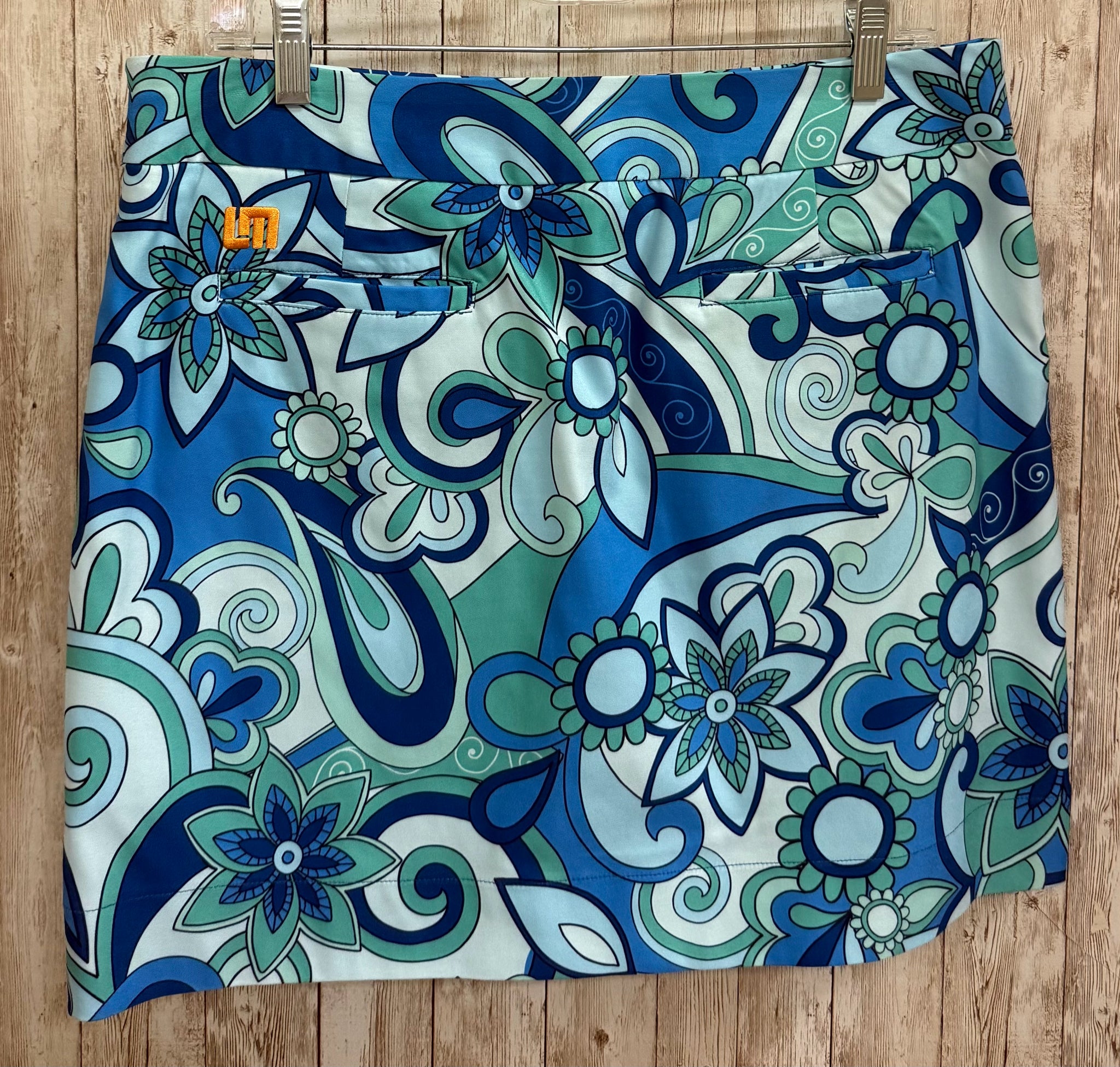 Size 8 LOUDMOUTH Blue Print skort