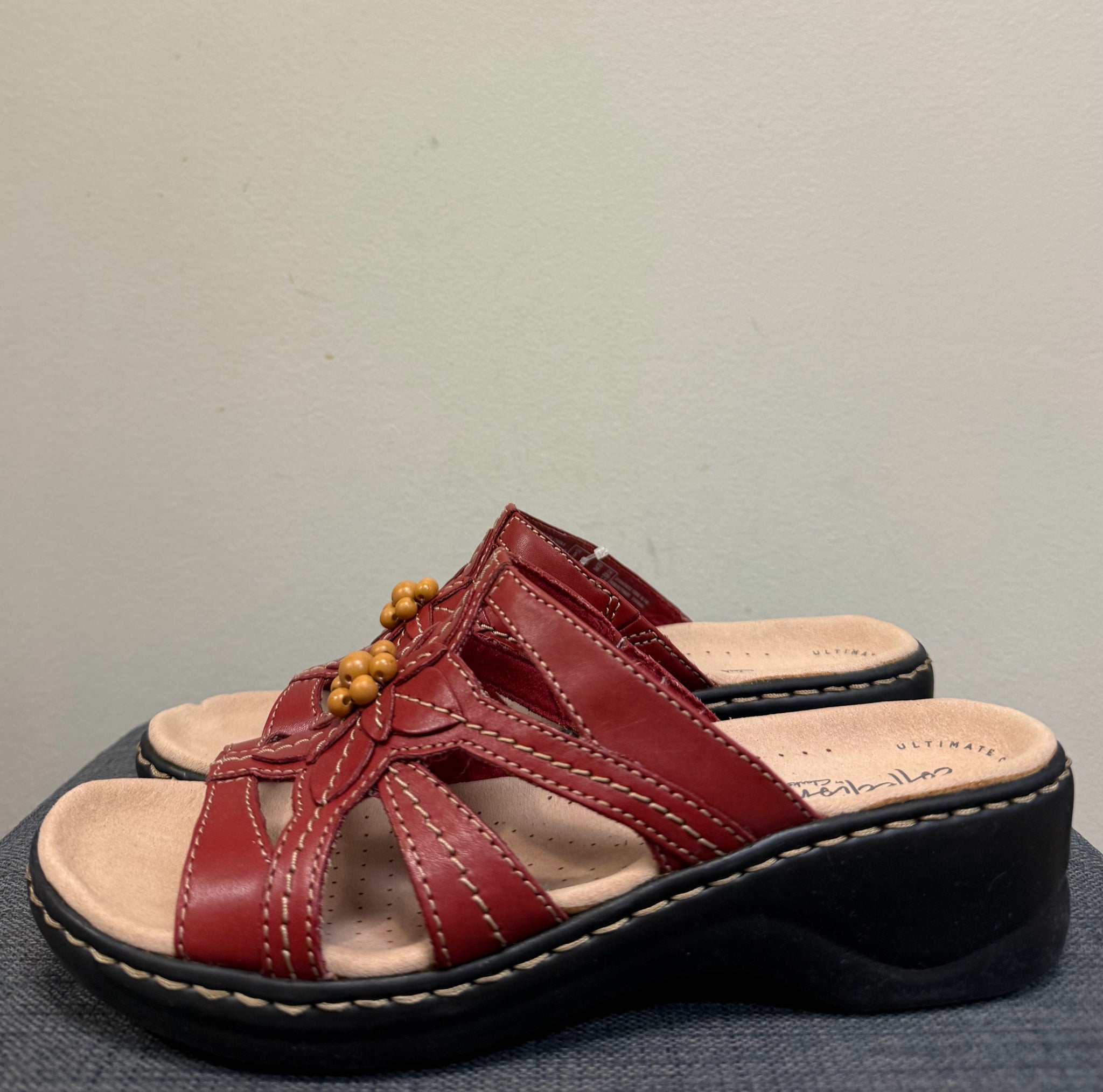 7.5 CLARKS Red SHOES