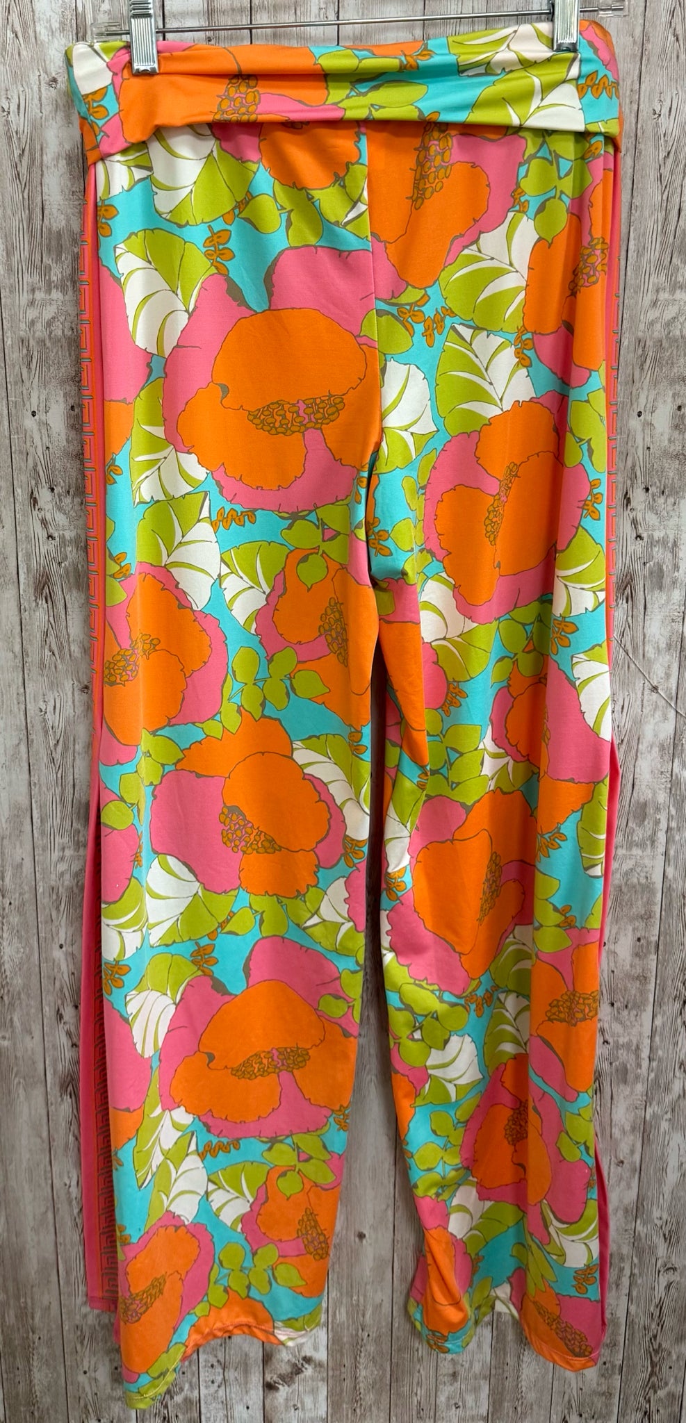 Size L TRINA TURK orange floral Pants