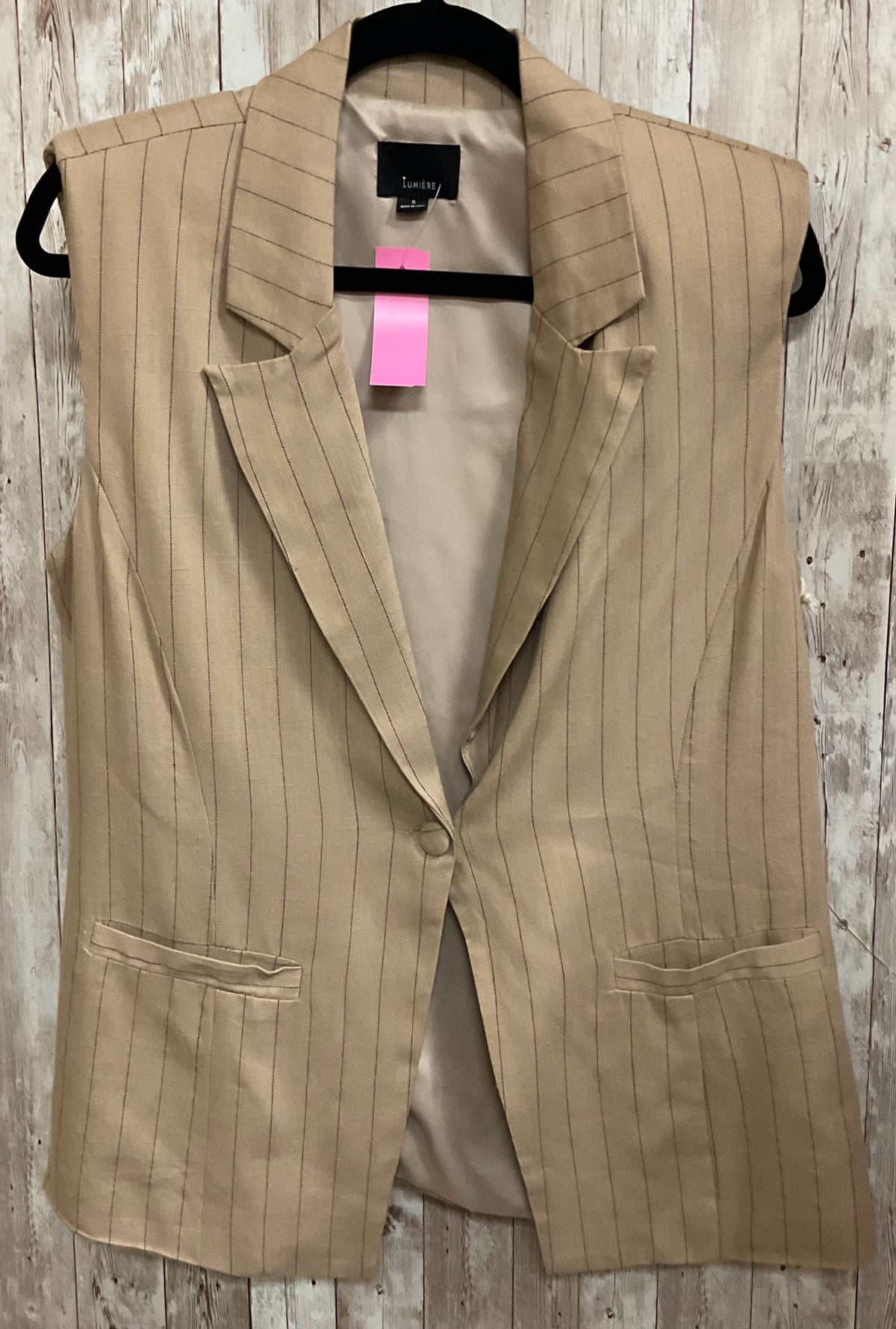 Size S LUMIERE Tan stripe Vest
