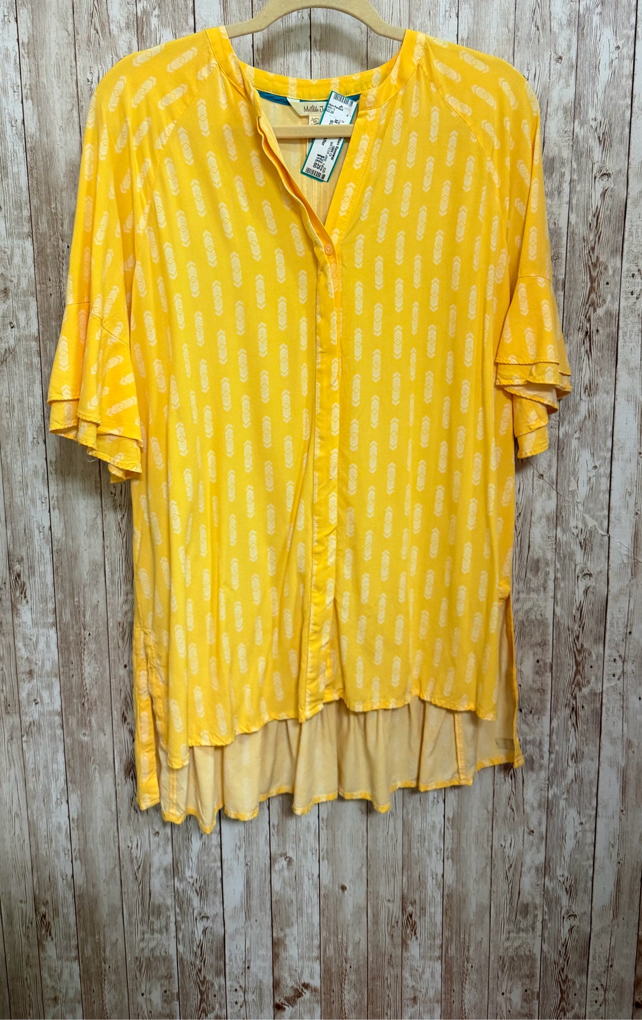 Size M MATILDA JANE Yellow Print Top