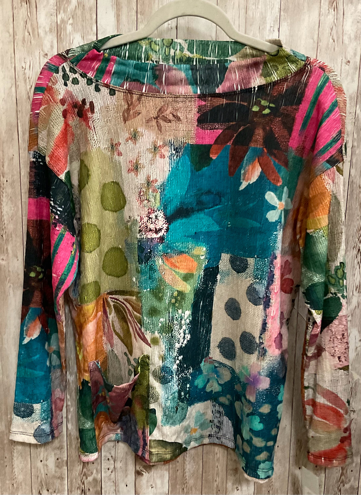 Size S JESS & JANE TAN AND GREEN Top