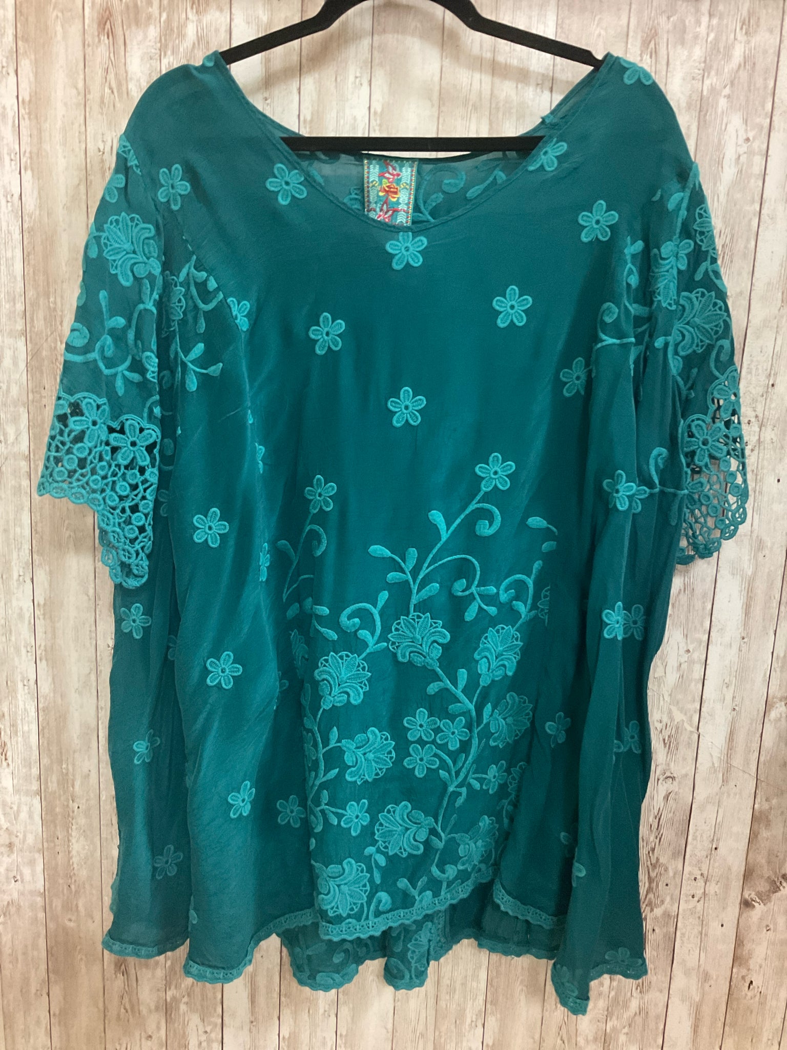 JOHNNY WAS Teal Women Size XL Tunic