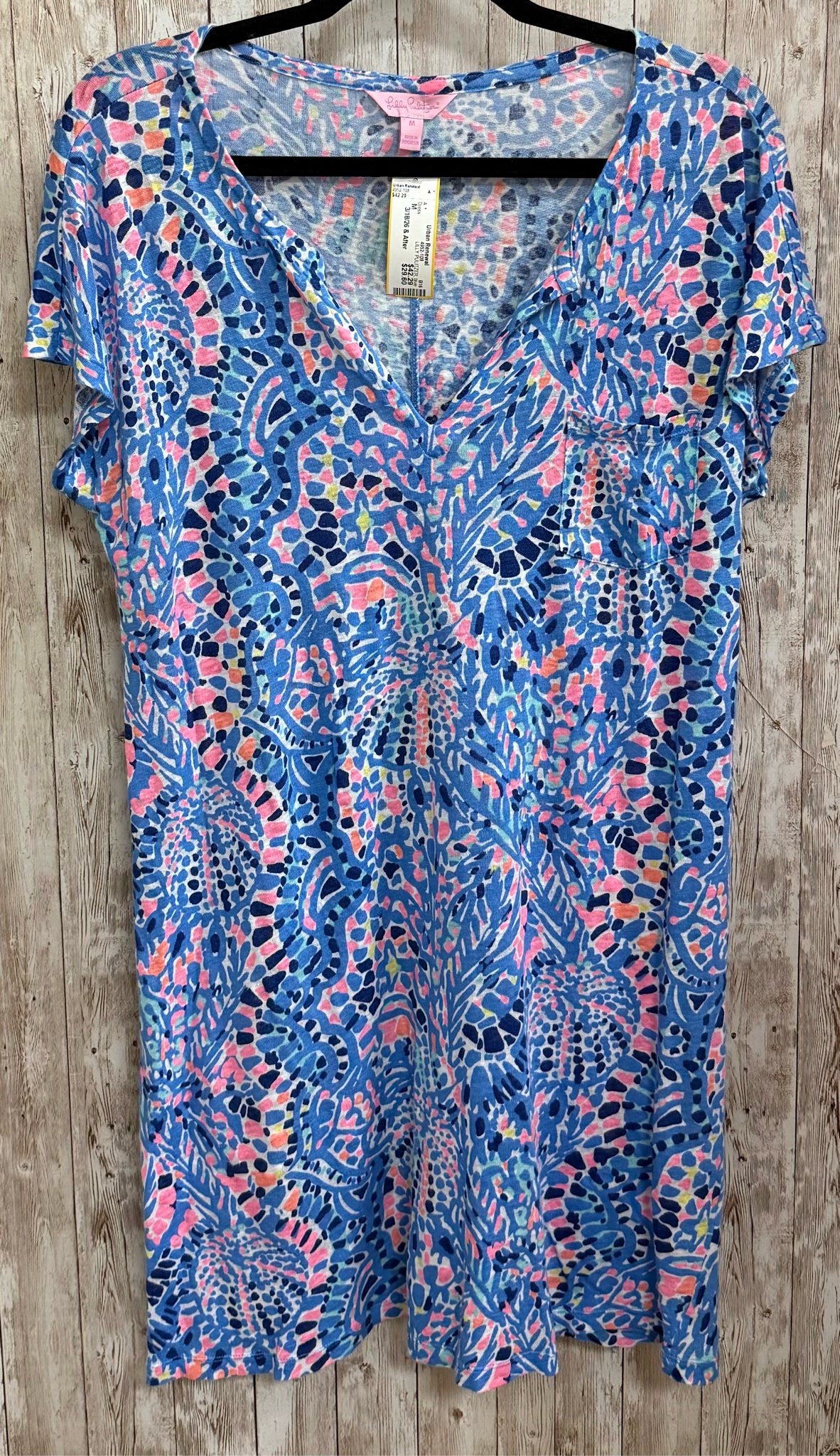 Size M LILLY PULITZER blue and pink Dress