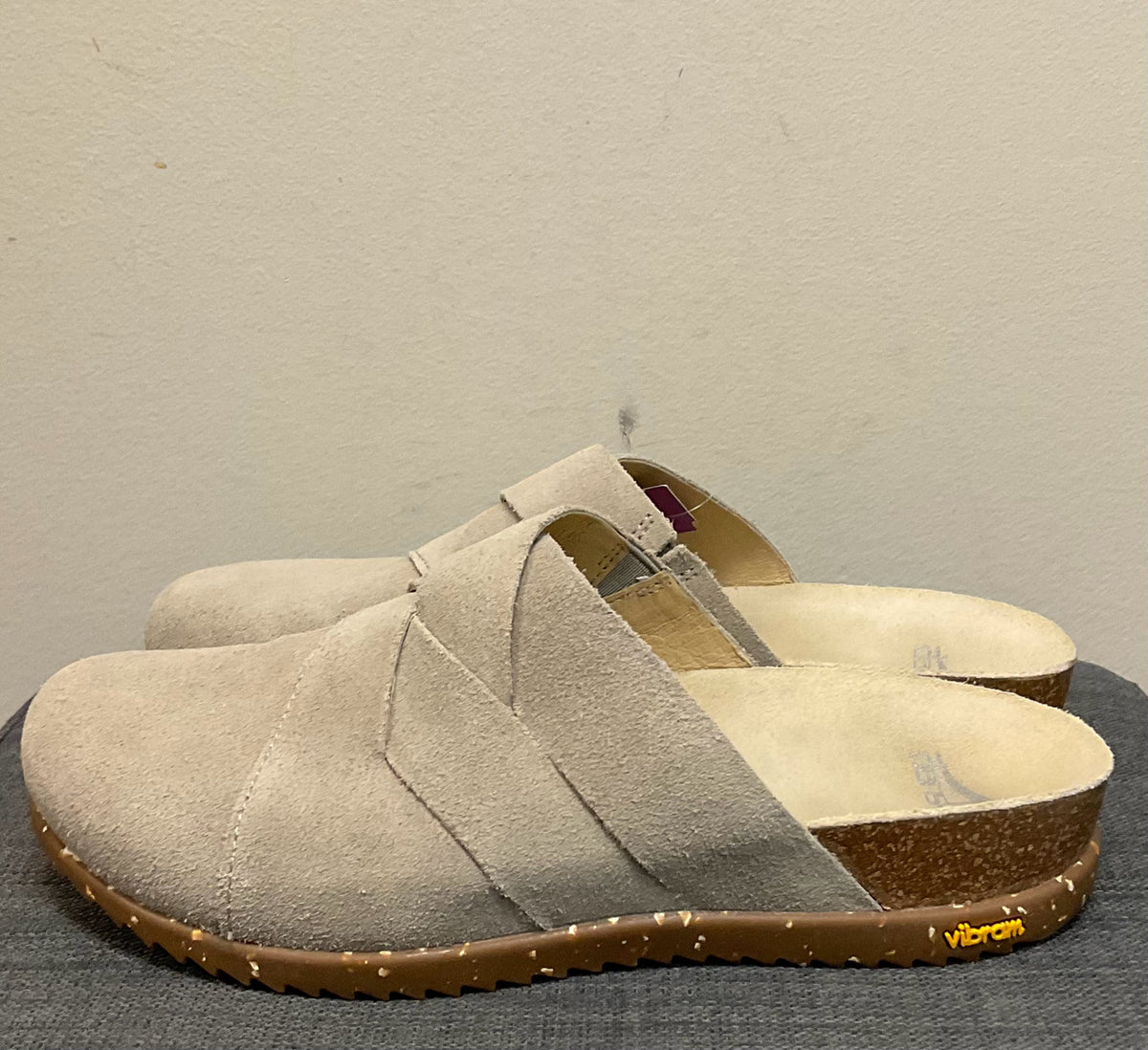 7.5 DANSKO TAUPE SUEDE SHOES
