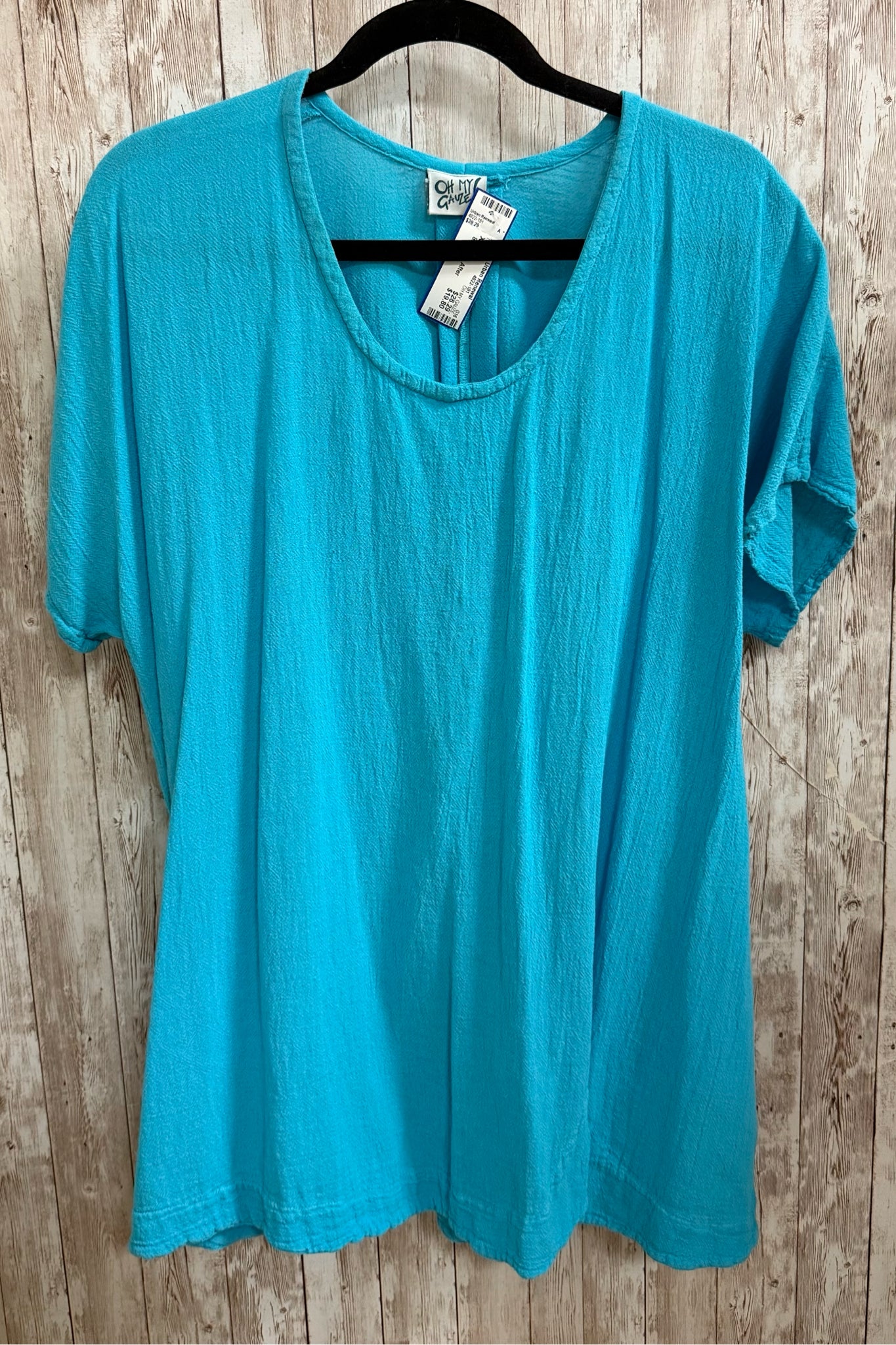 Size XL OH MY GAUZE Turquoise Top