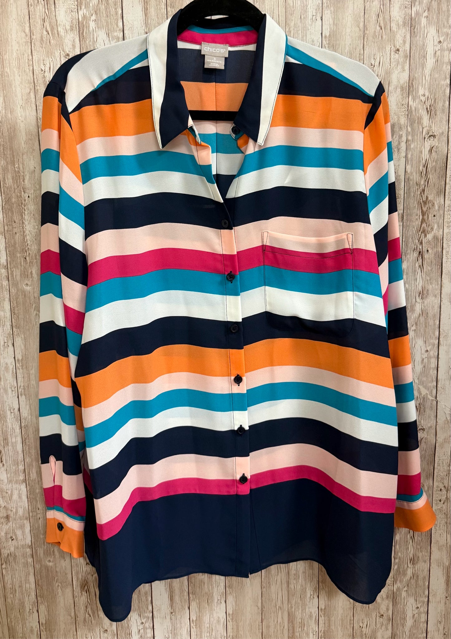 Size XL CHICO'S PEACH MULTI Top