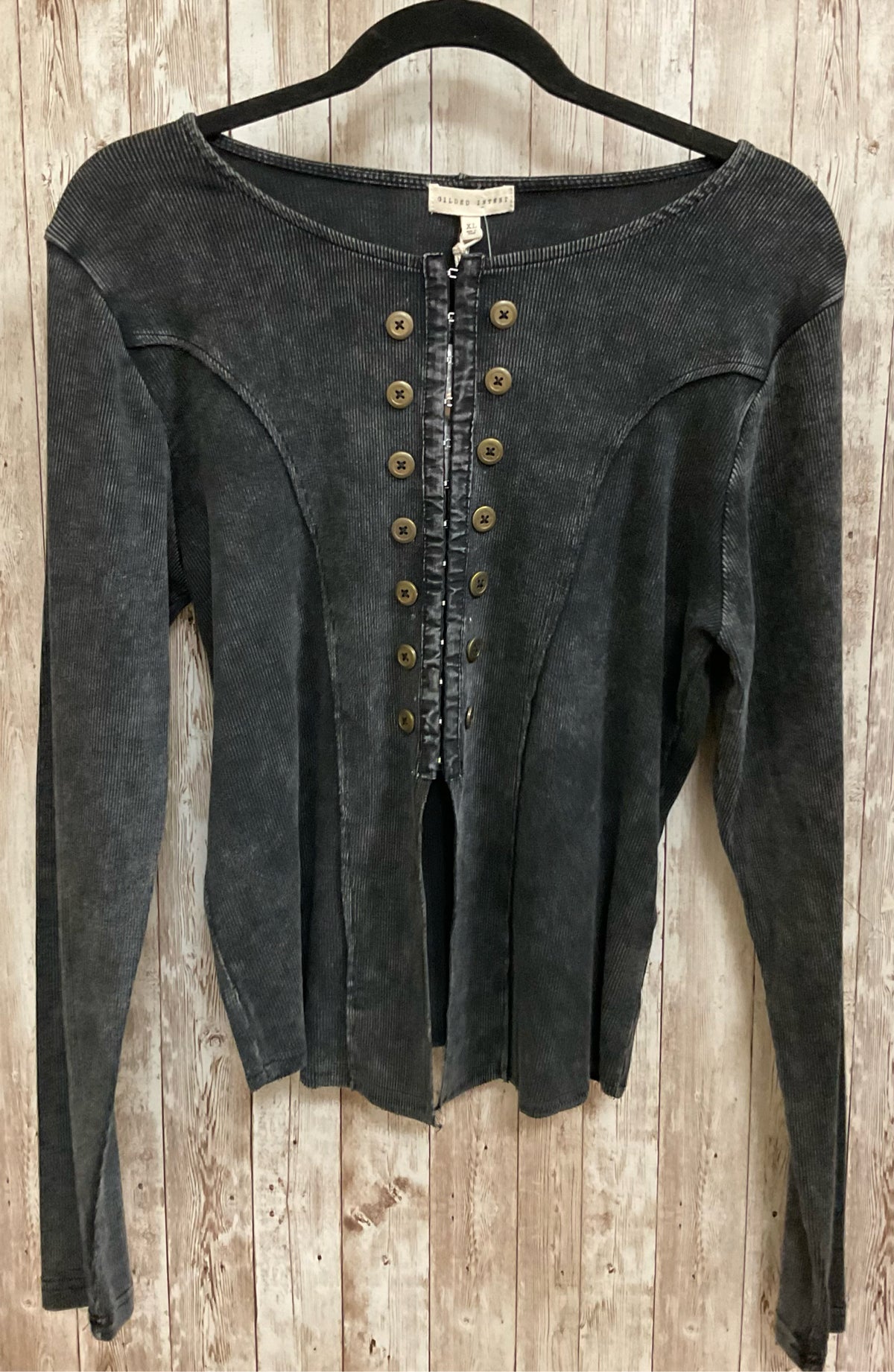 Size XL GILDED INTENT Black Top