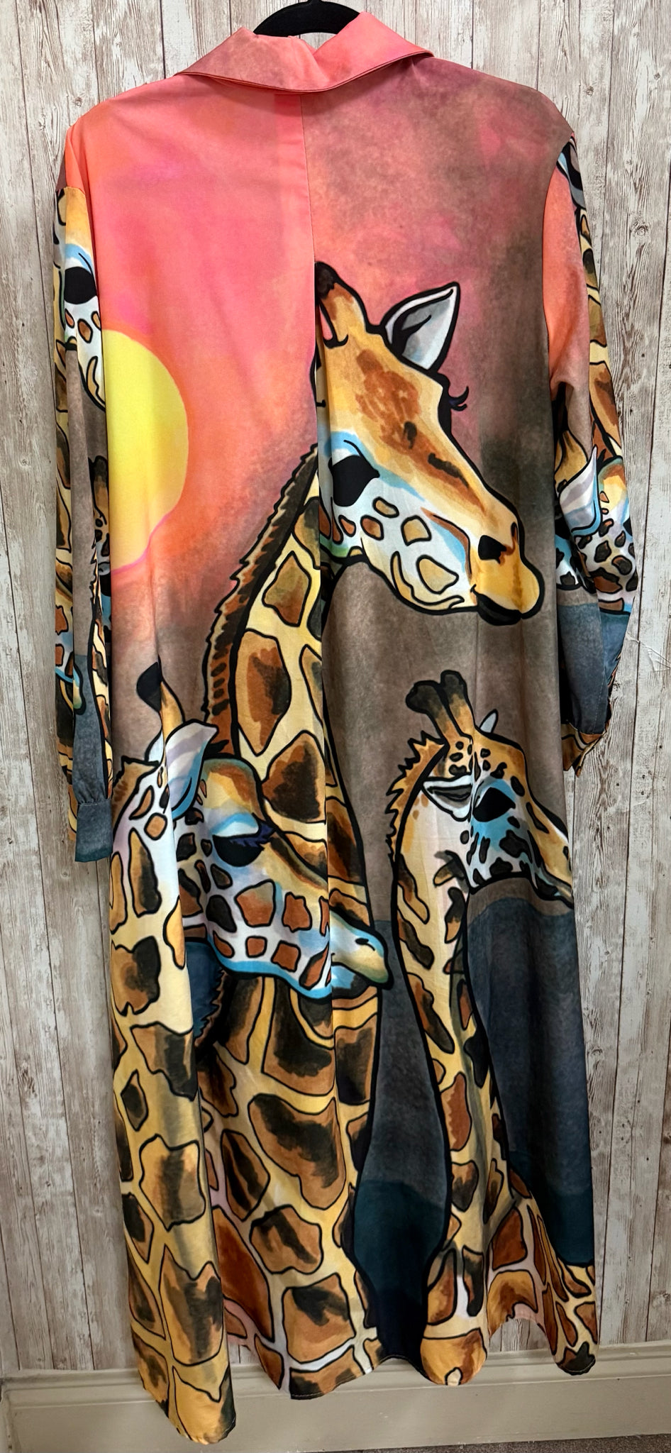Size XL ZETA OTTO Brown Print Dress