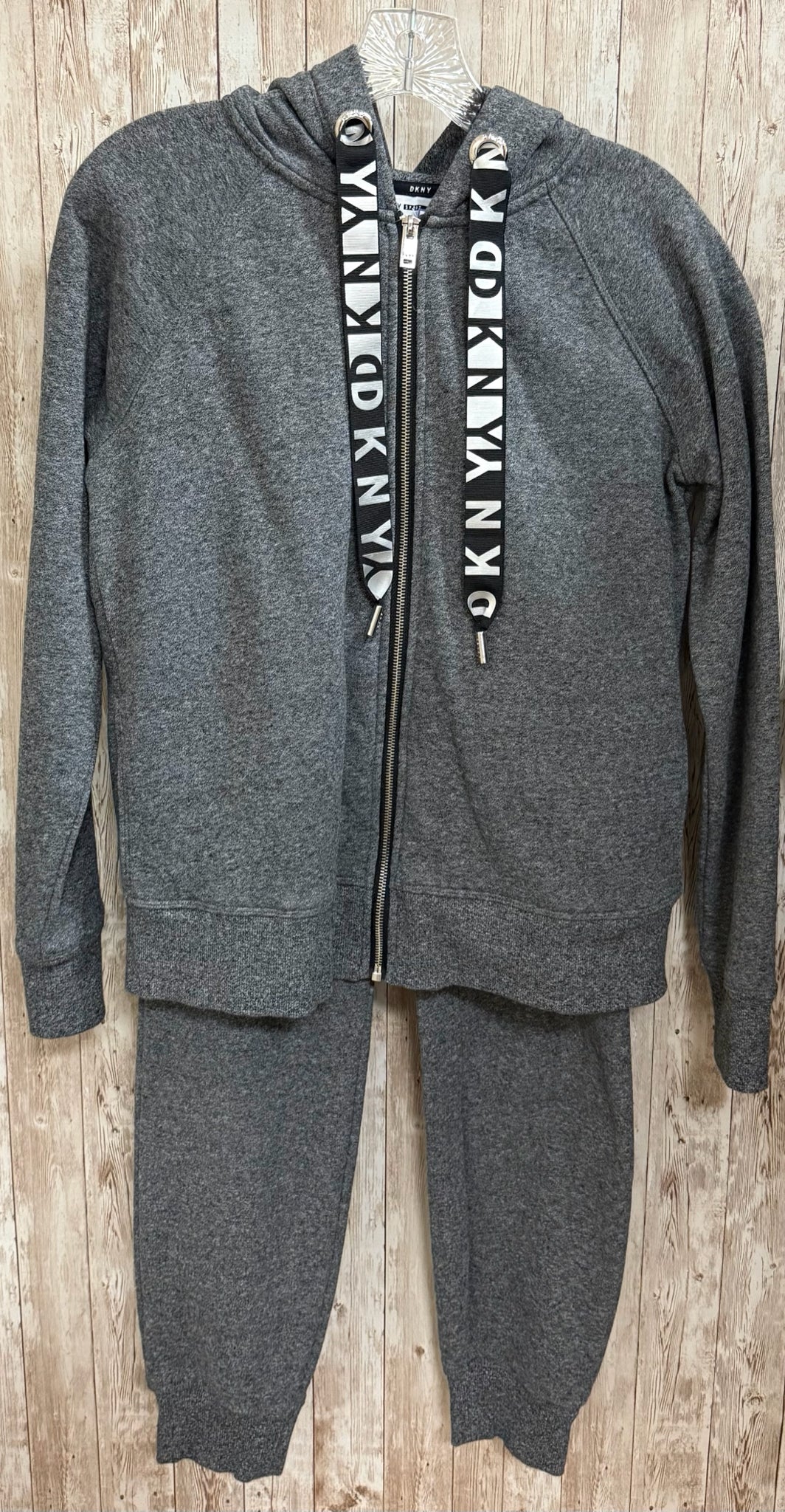 DKNY Size S Charcoal 2 PC PANT SET