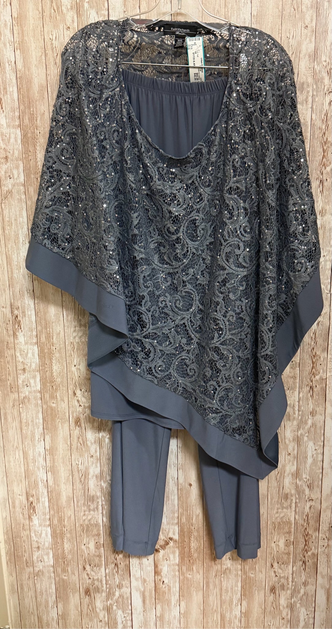 Size 16 R&M RICHARDS GREY 3 PC Suit