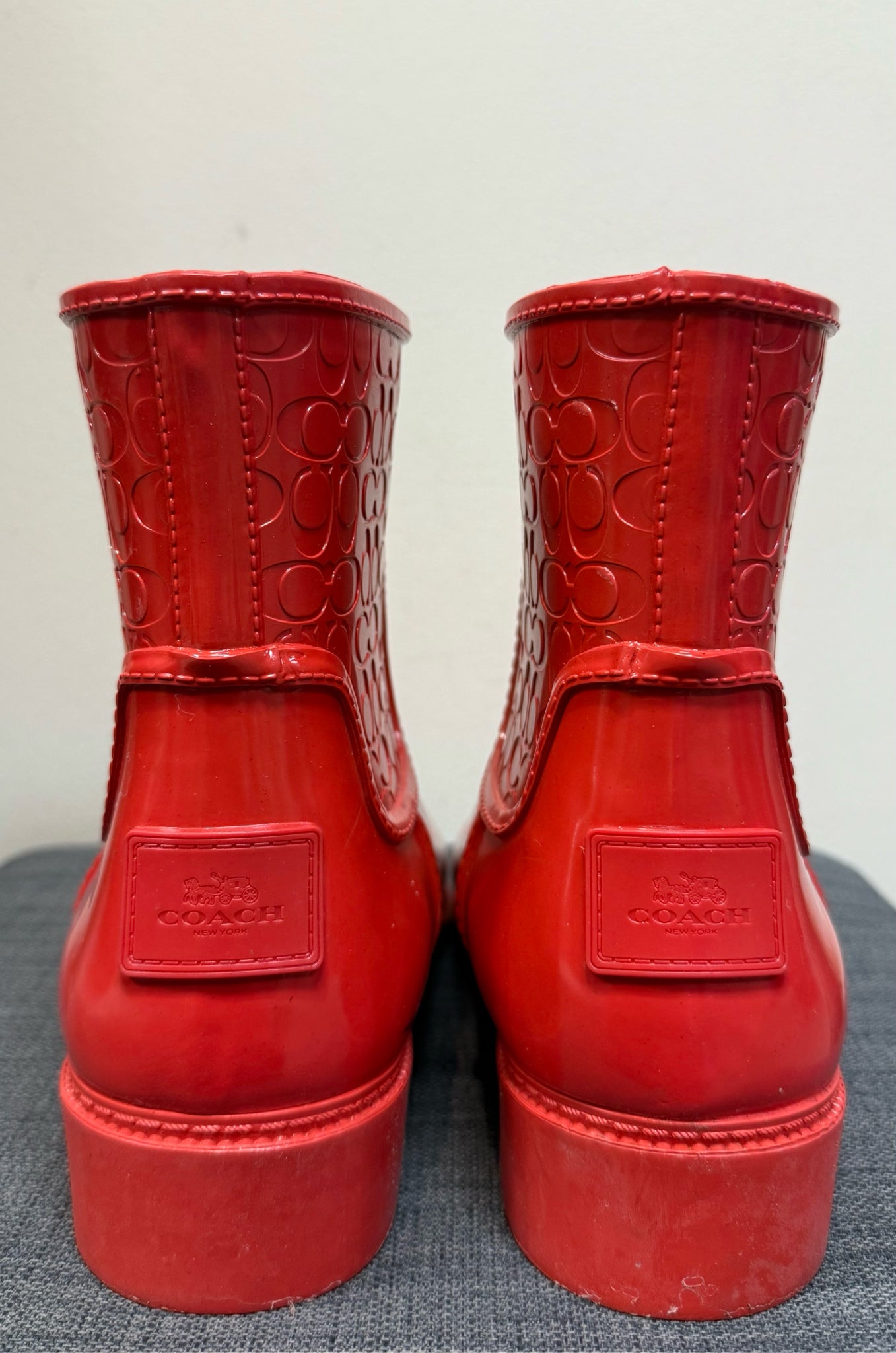 7 COACH Red Boots