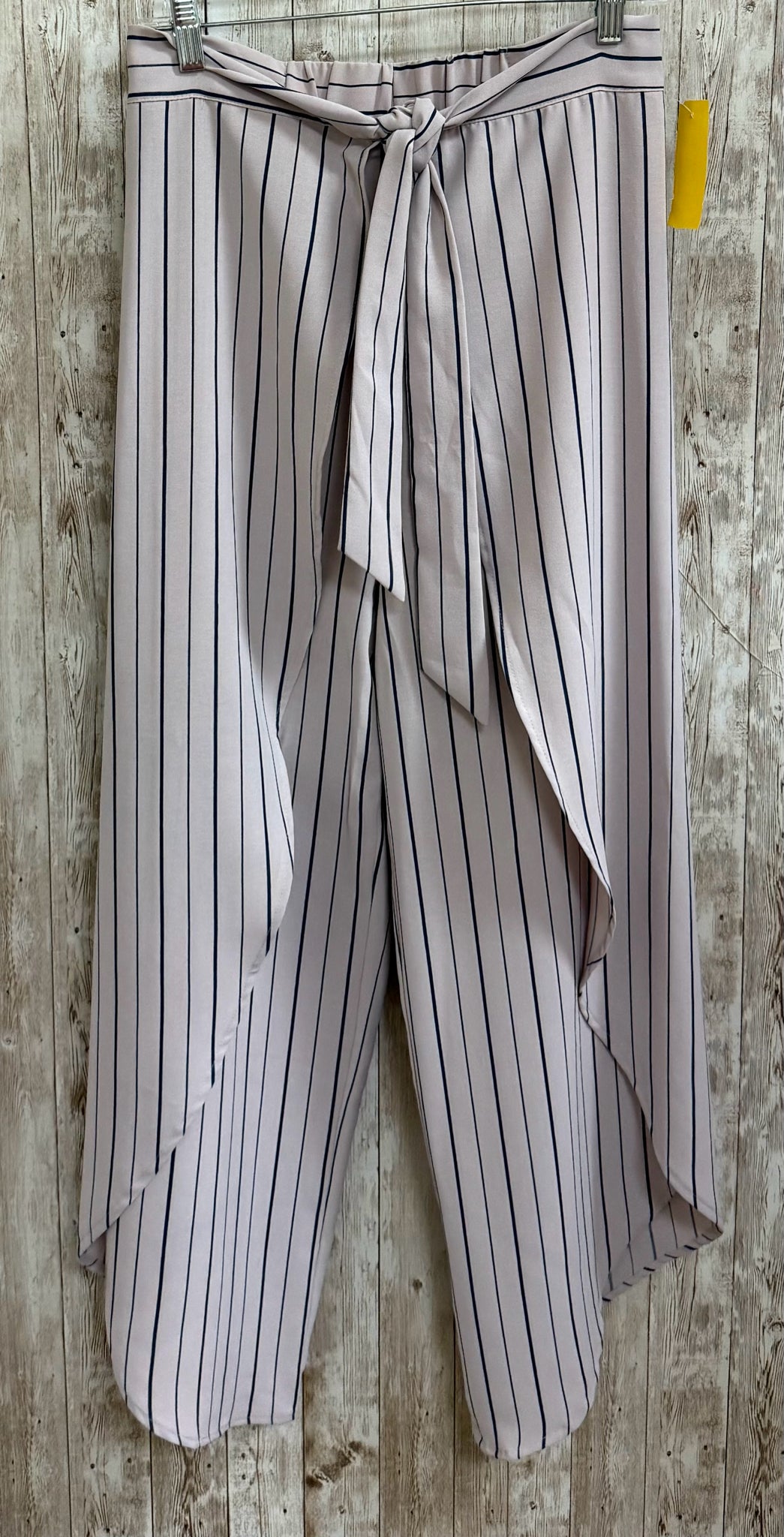 Size L SHE & SKY BLUSH AND BLUE STRIPE Pants