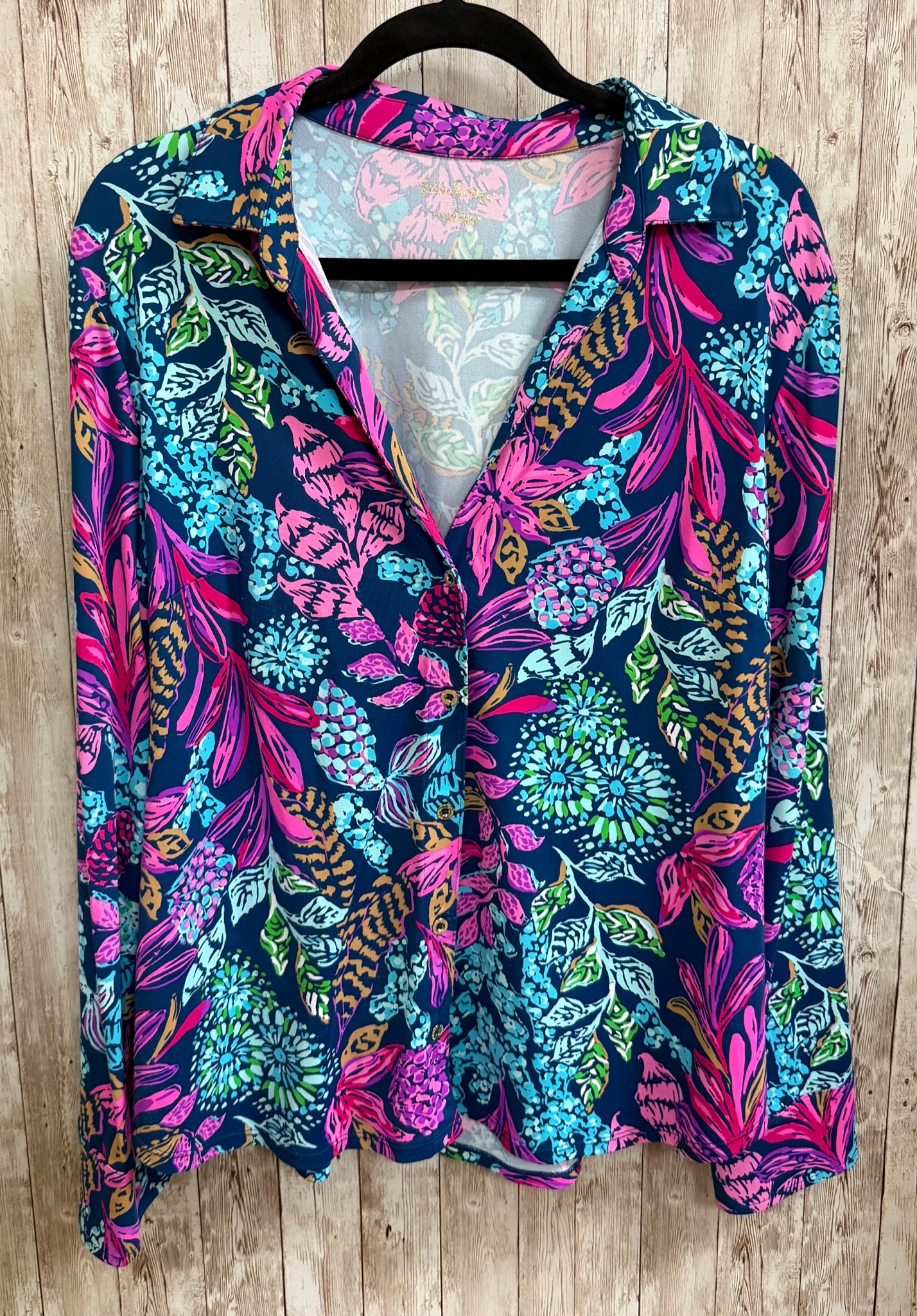 Size XL LILLY PULITZER NAVY AND PURPLE Top