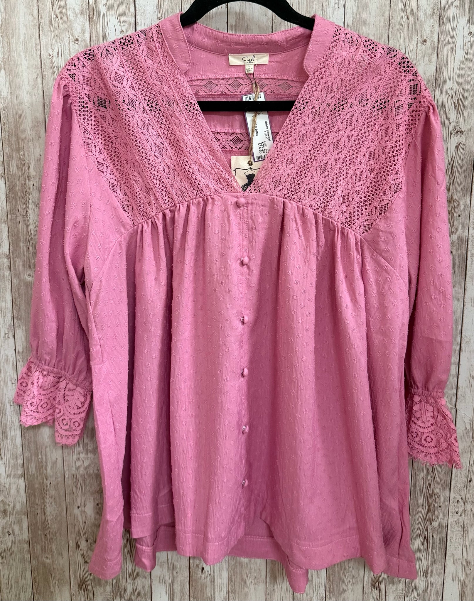 Size L EASEL Pink Top
