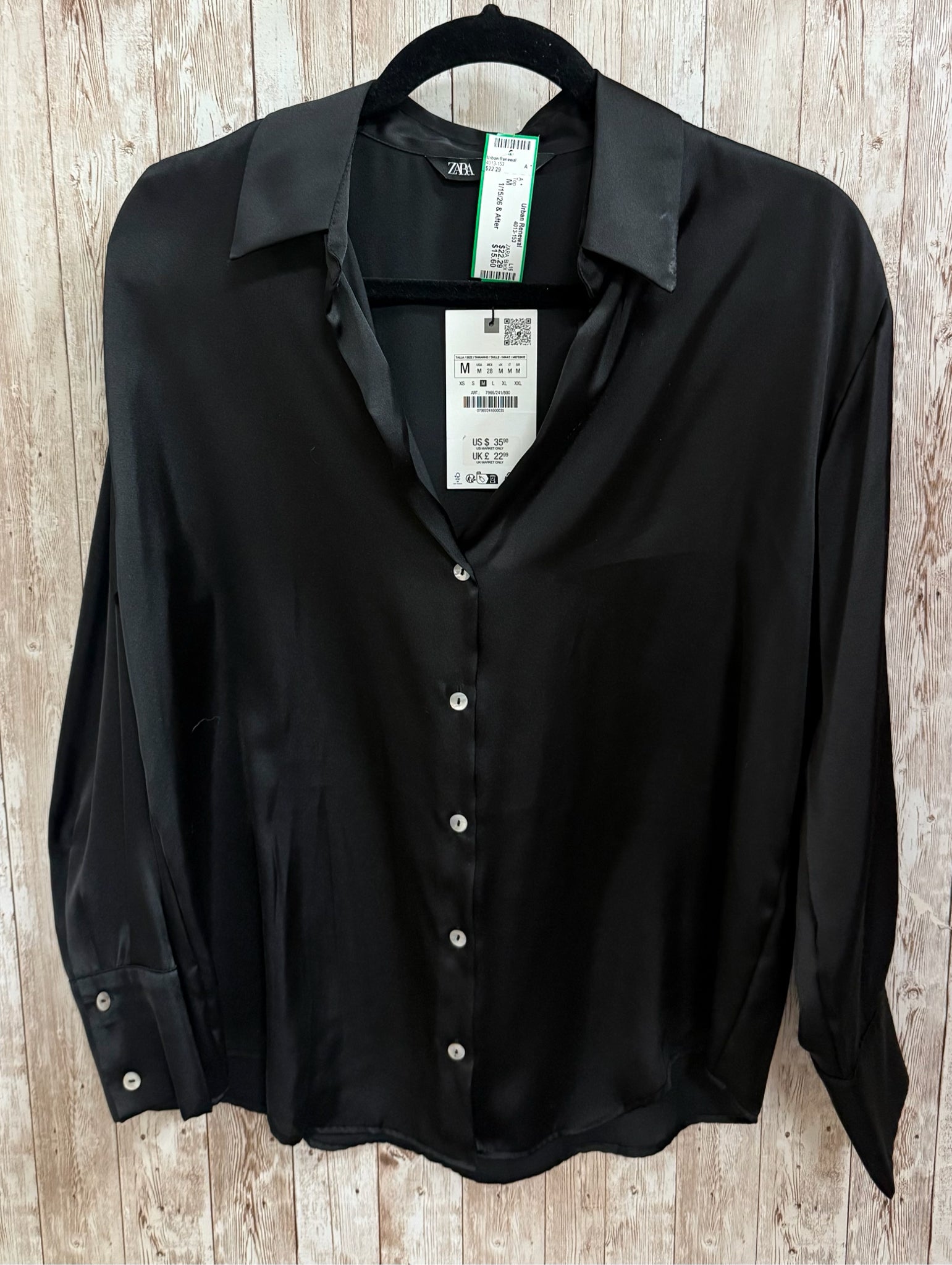 Size M ZARA Black Top