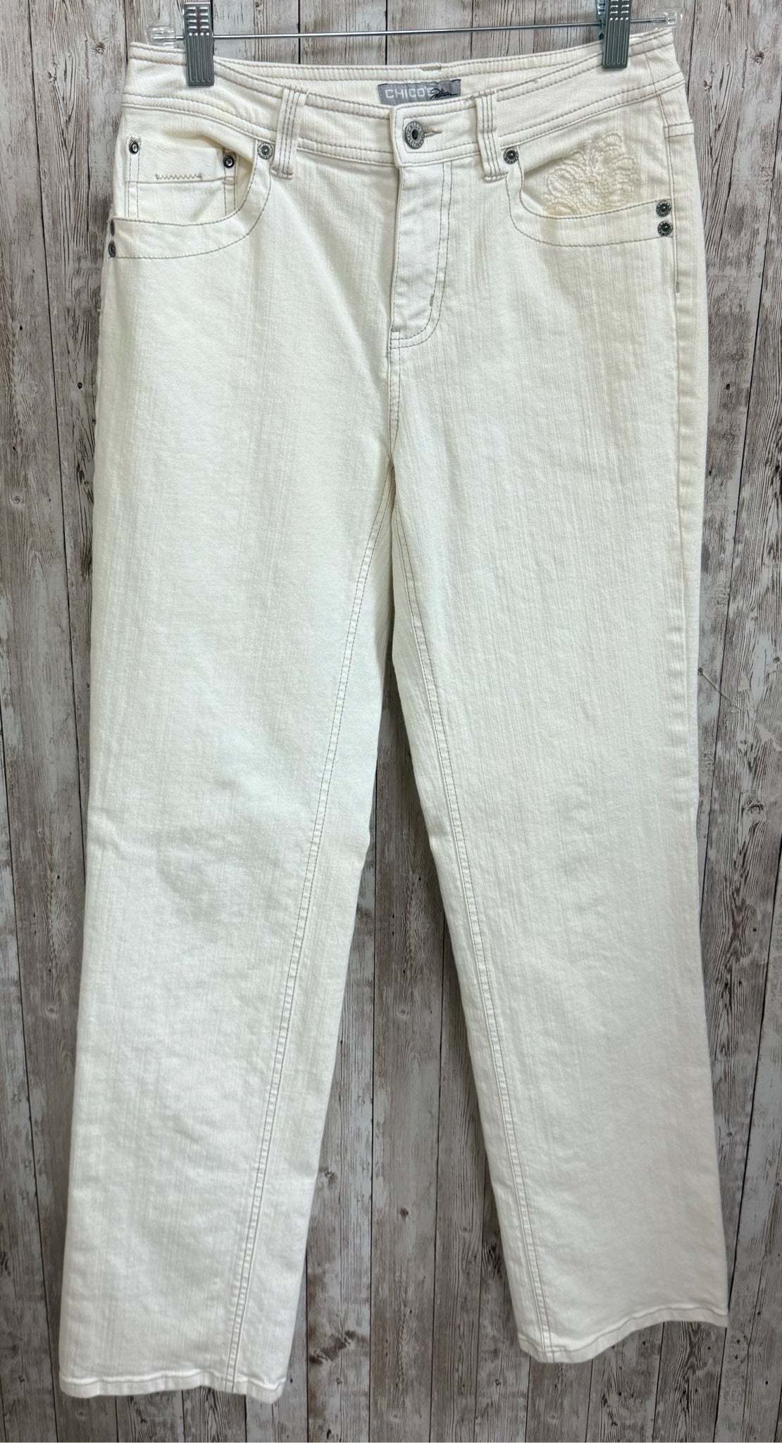 Size S CHICO'S Cream Jeans