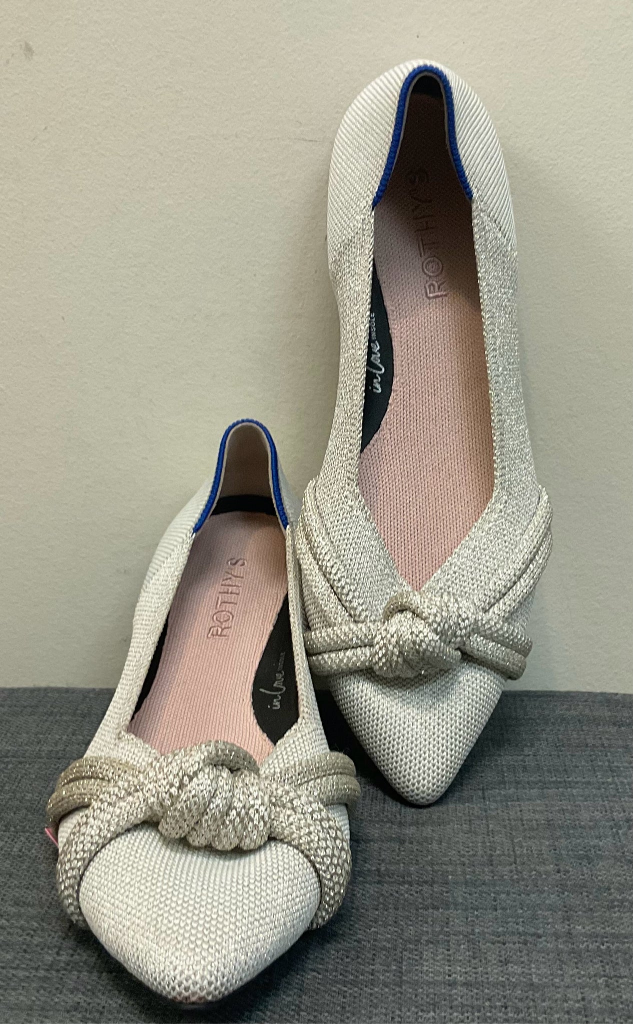 8 ROTHY'S Silver SHOES