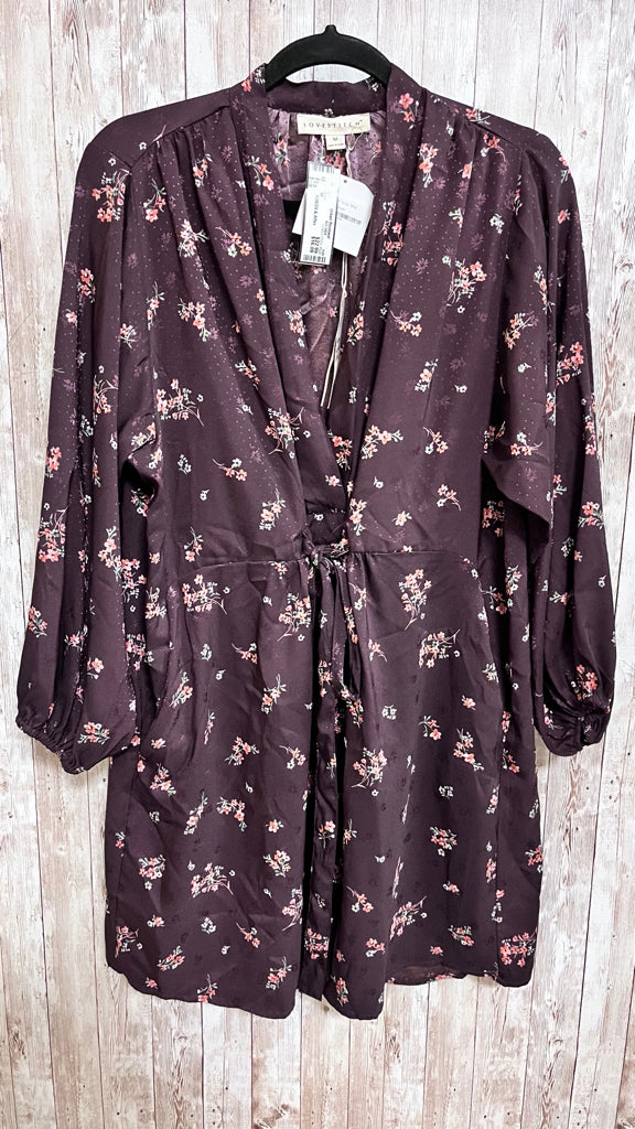Size M LOVESTITCH Plum Print Dress