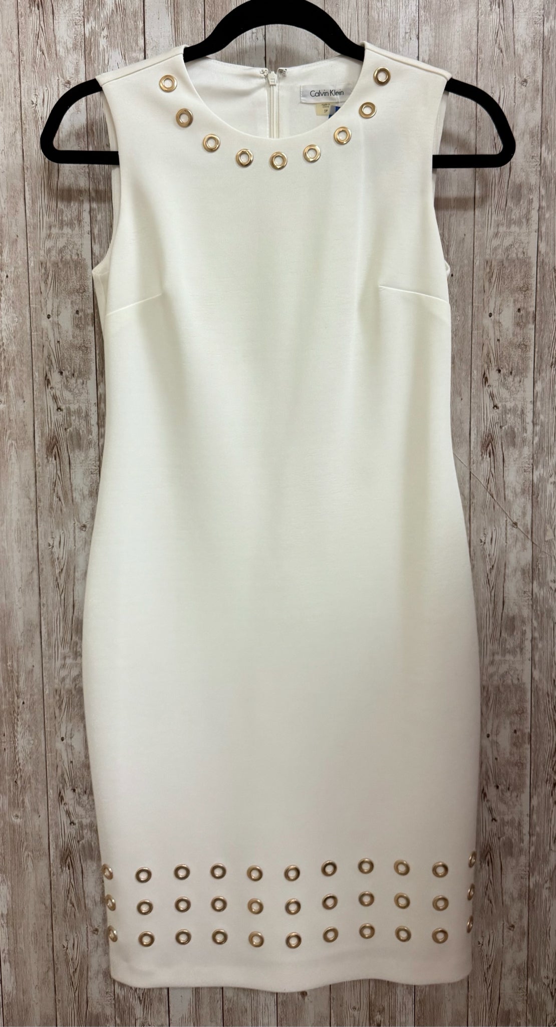 Size 2P CALVIN KLEIN White Dress