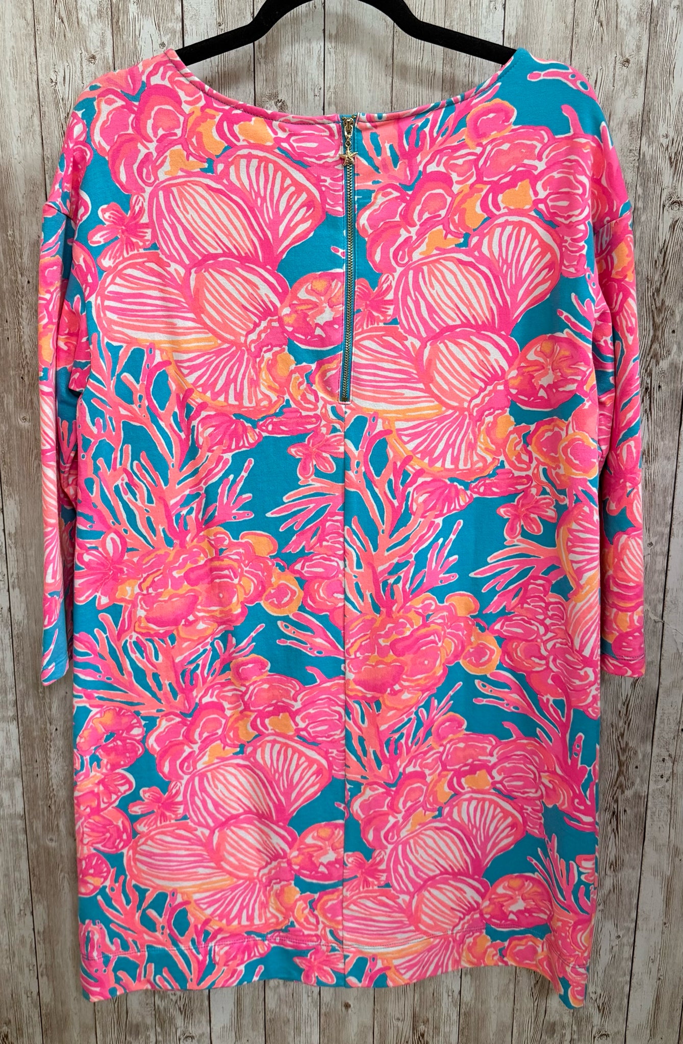 Size M LILLY PULITZER PINK AND TURQUOISE PRINT Dress