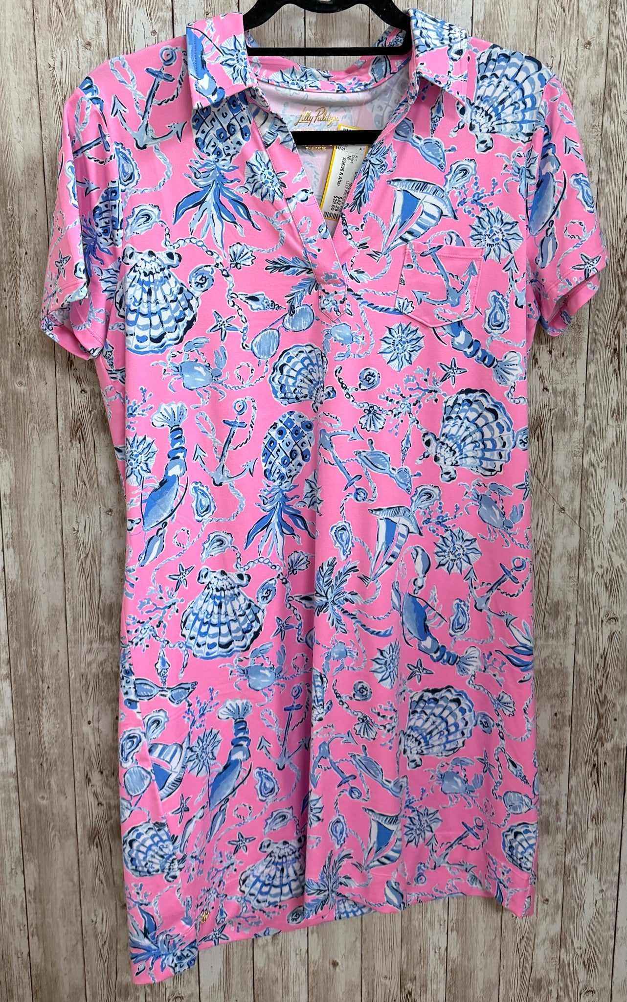 Size M LILLY PULITZER PINK AND BLUE Dress